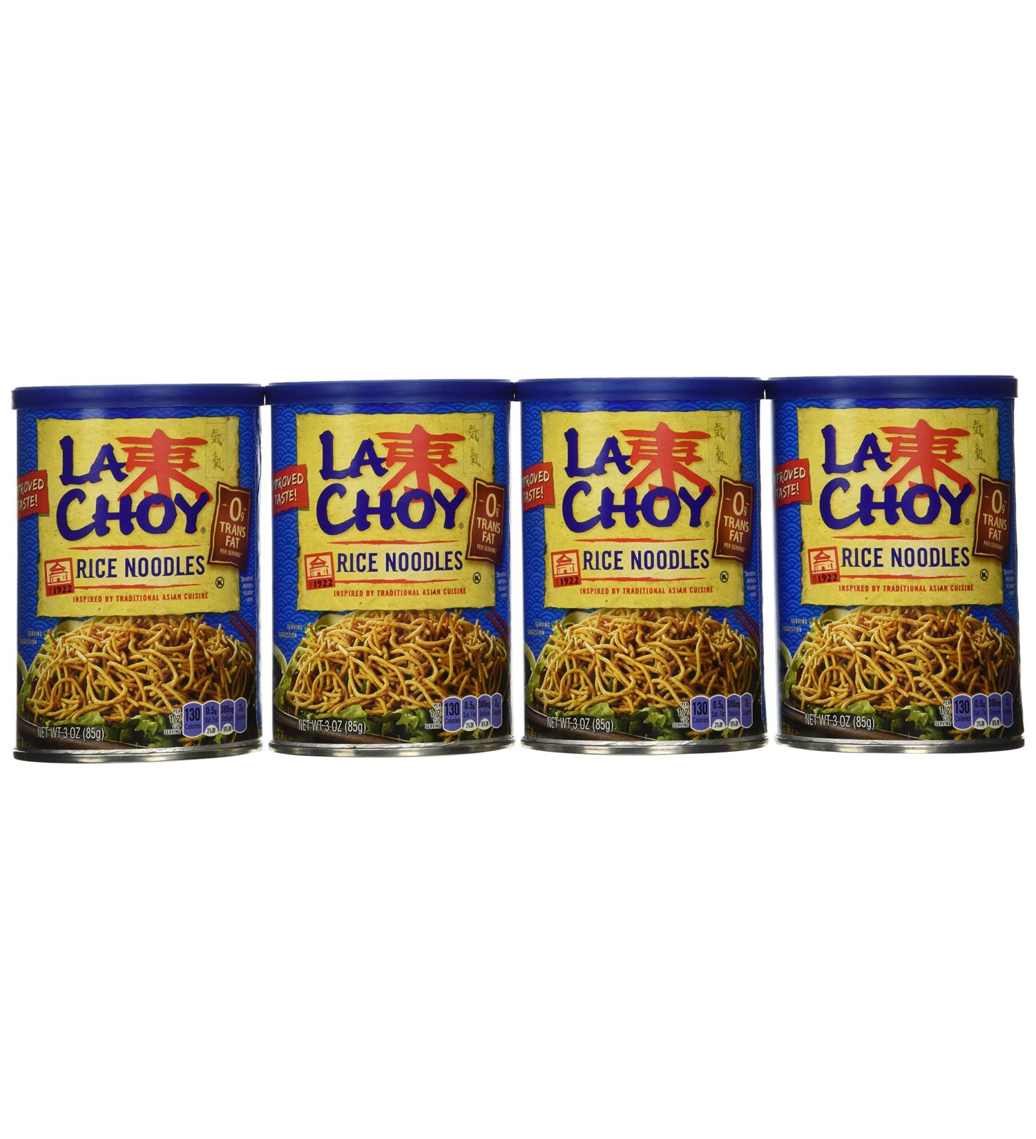 La Choy Rice Noodles 3oz Canister - Pack of 4 | Delicious Asian Cuisine Staple - Buy Online on SooperMarket.com