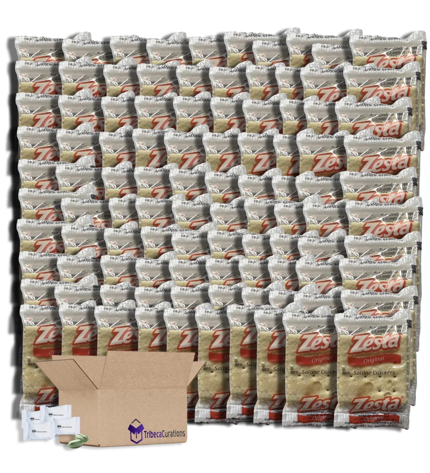 Saltine Crackers Individually Wrapped Twin Pack by Tribeca Curations | 2 Ounce | Pack of 100 with Tribeca Mints Salted 2 Count - Buy Online on SooperMarket.com