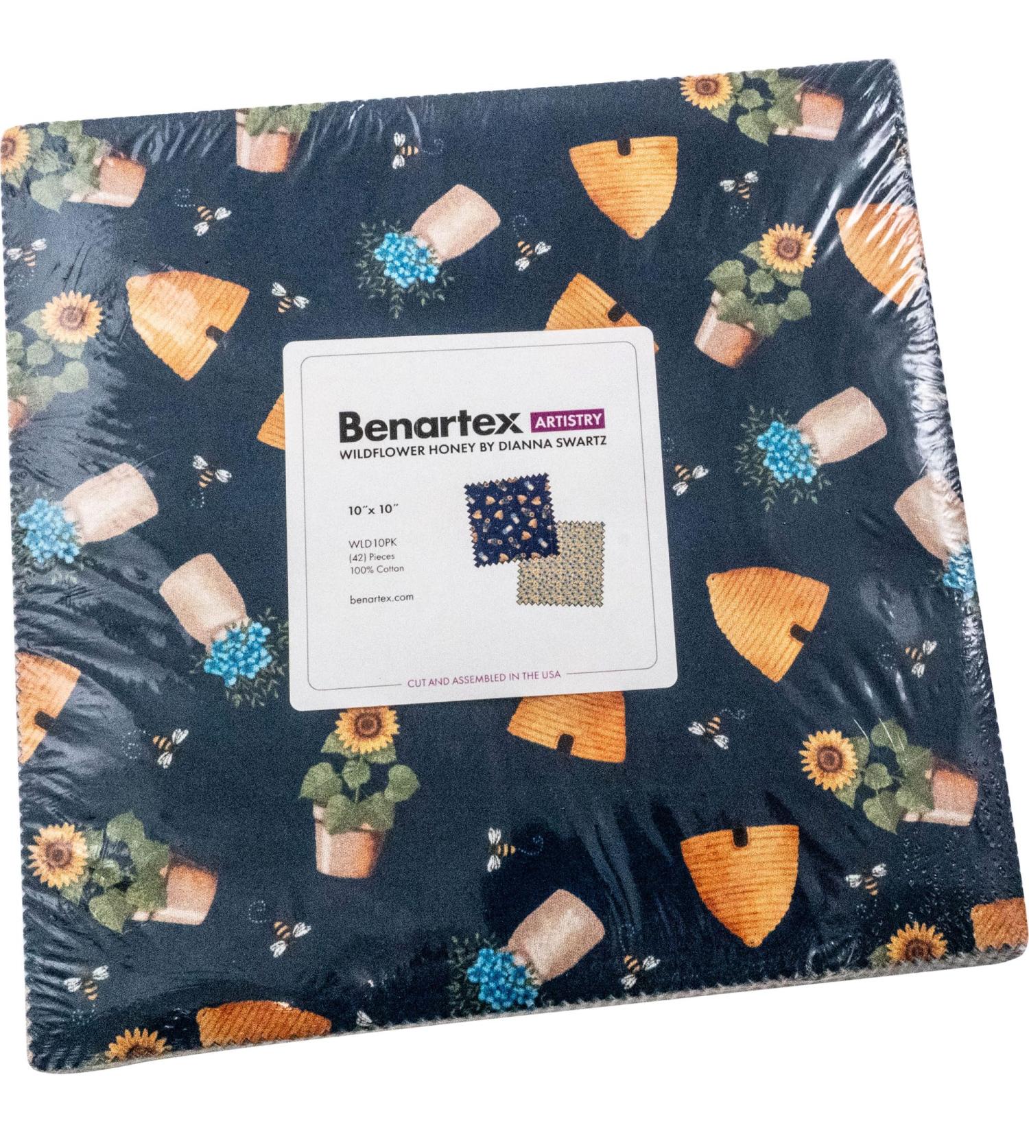 Dianna Swartz Wildflower Honey 10X10 Pack 42 10-inch Squares Layer Cake Benartex