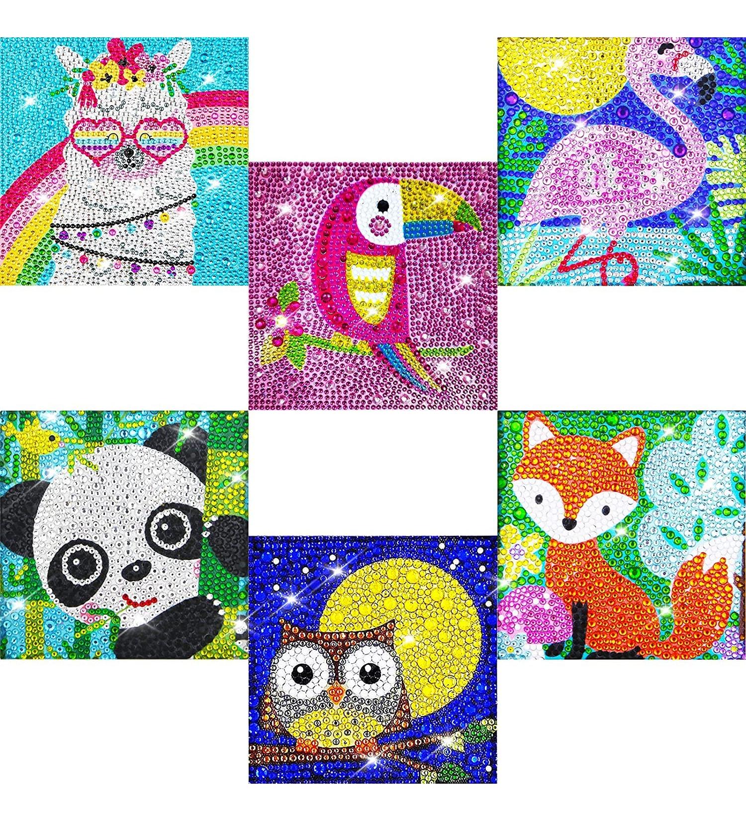 Labeol 5D Diamond Painting Kit for Kids - Easy Crystal Art Craft Set for Home - 6 Packs Full Drill Set - Buy Online on SooperMarket.com
