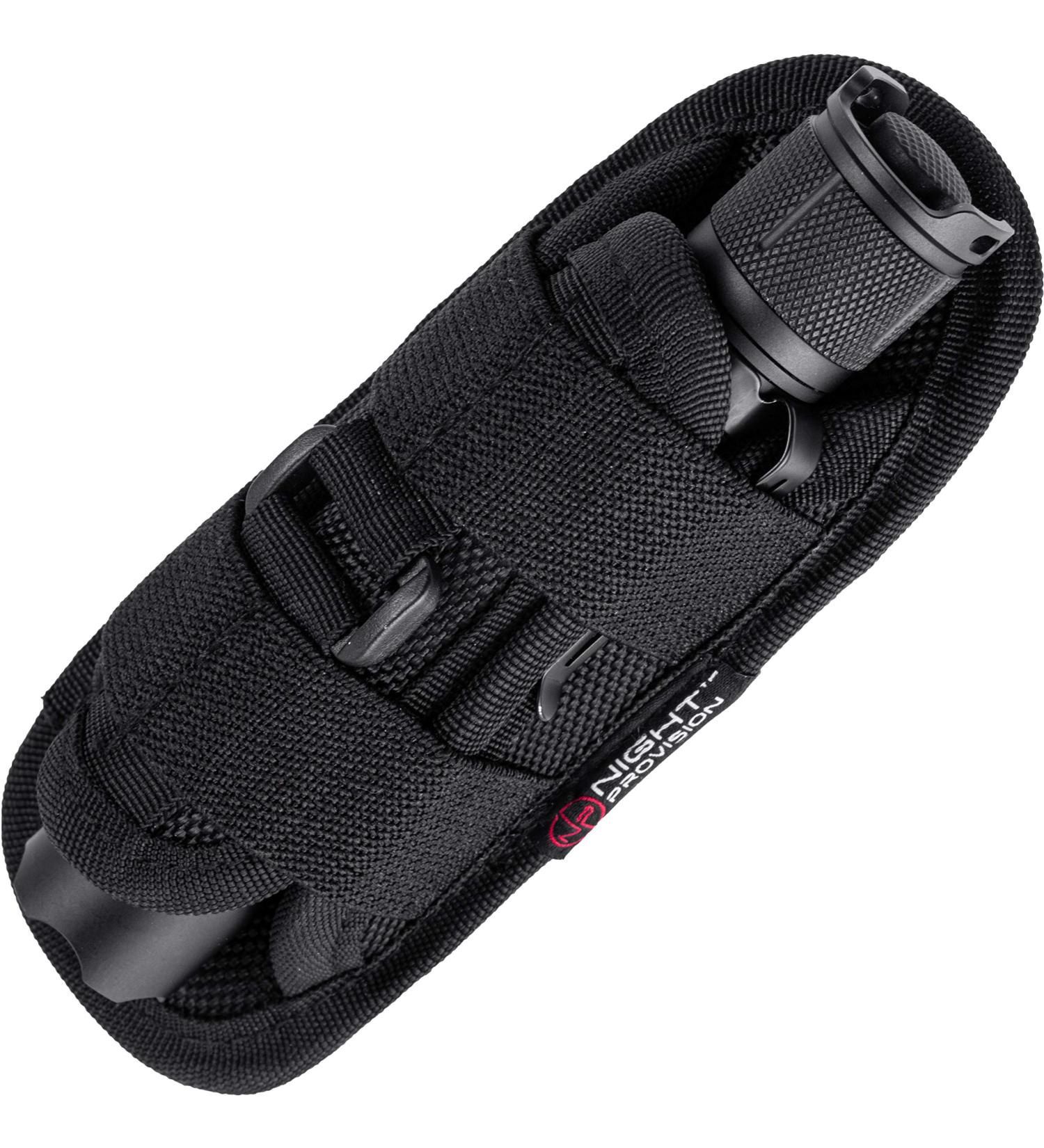 TH1 Tactical Flashlight Holster - Stretchable Rotatable Clip - 360 Degree Holder - Police Military Security - Black - Buy Online on SooperMarket.com