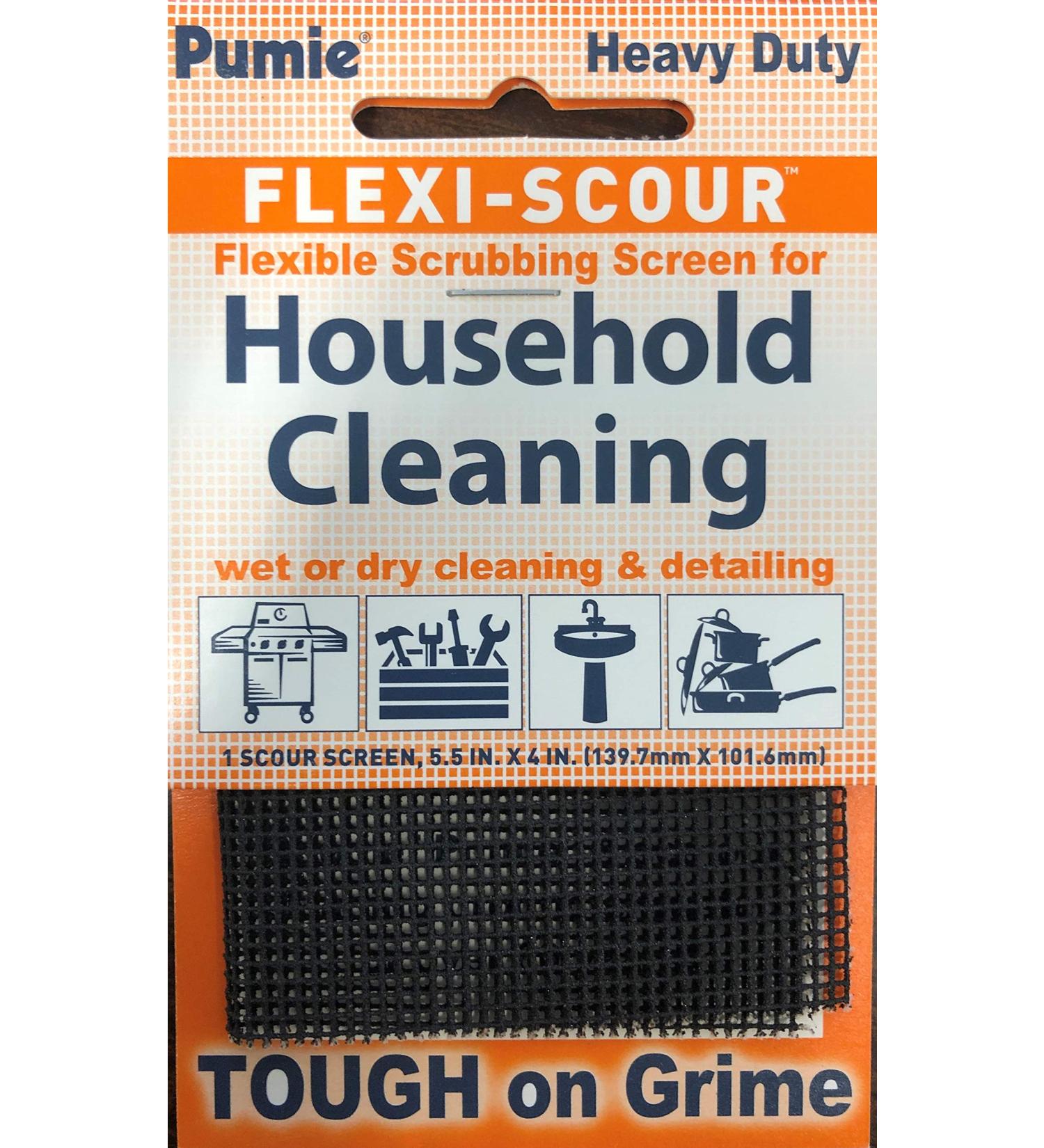 Pumie Flexi-Scour 1 Pack | Flexible Scrubbing Screen for Household Cleaning | Flex 48 | 5.5 x 4 | Abrasive Grit | Clean Grills, Remove Carbon, Rust and Scale | Pack of 1 - Buy Online on SooperMarket.com
