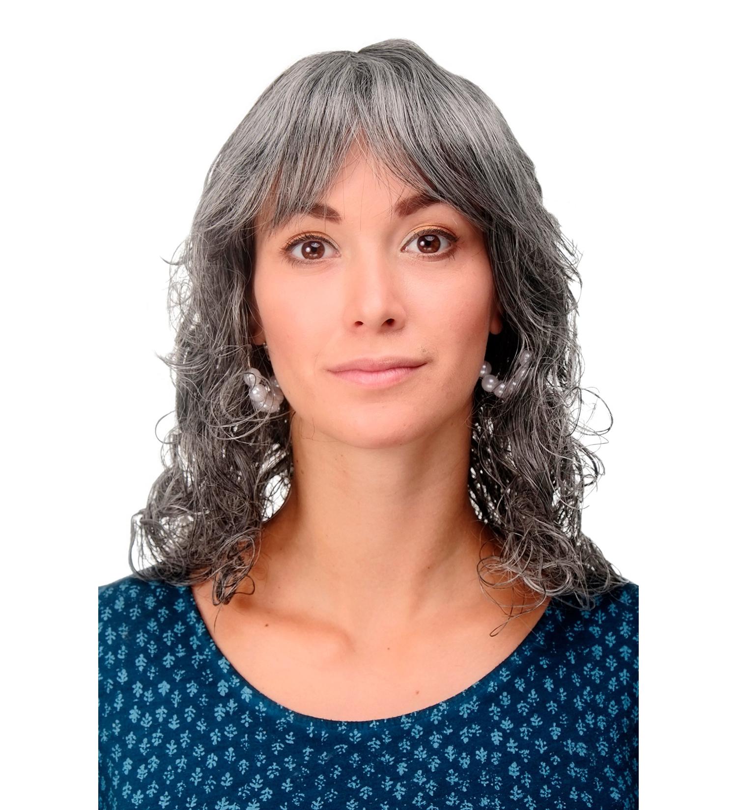 WIG ME UP Ladies Romantic Dark Grey Curly Wig Medium Length 45 cm | Grey-Brown Mix Perfect for Elegance & Style - Buy Online on SooperMarket.com