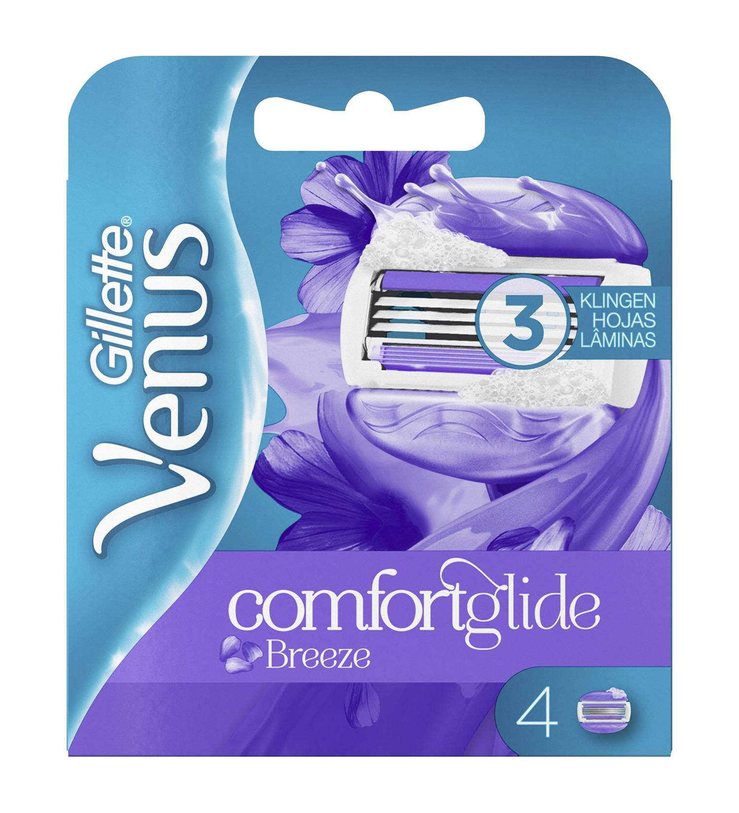 Buy Gillette Venus ComfortGlide Breeze Razor Blades for Women 4-Pack | Smooth Shaving International Shipping - Buy Online on SooperMarket.com