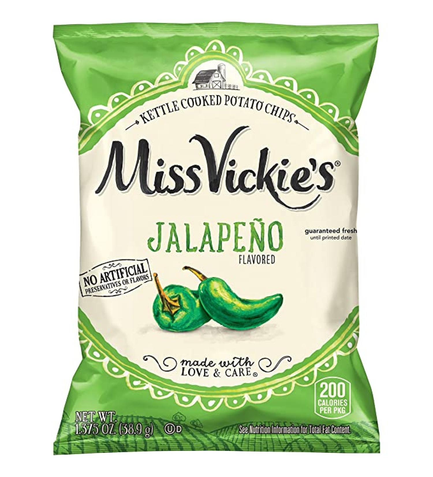 Miss Vickieâ€™s Jalapeno Flavored Potato Chips - 28 Count - Crunchy Snack Delight - Buy Online on SooperMarket.com