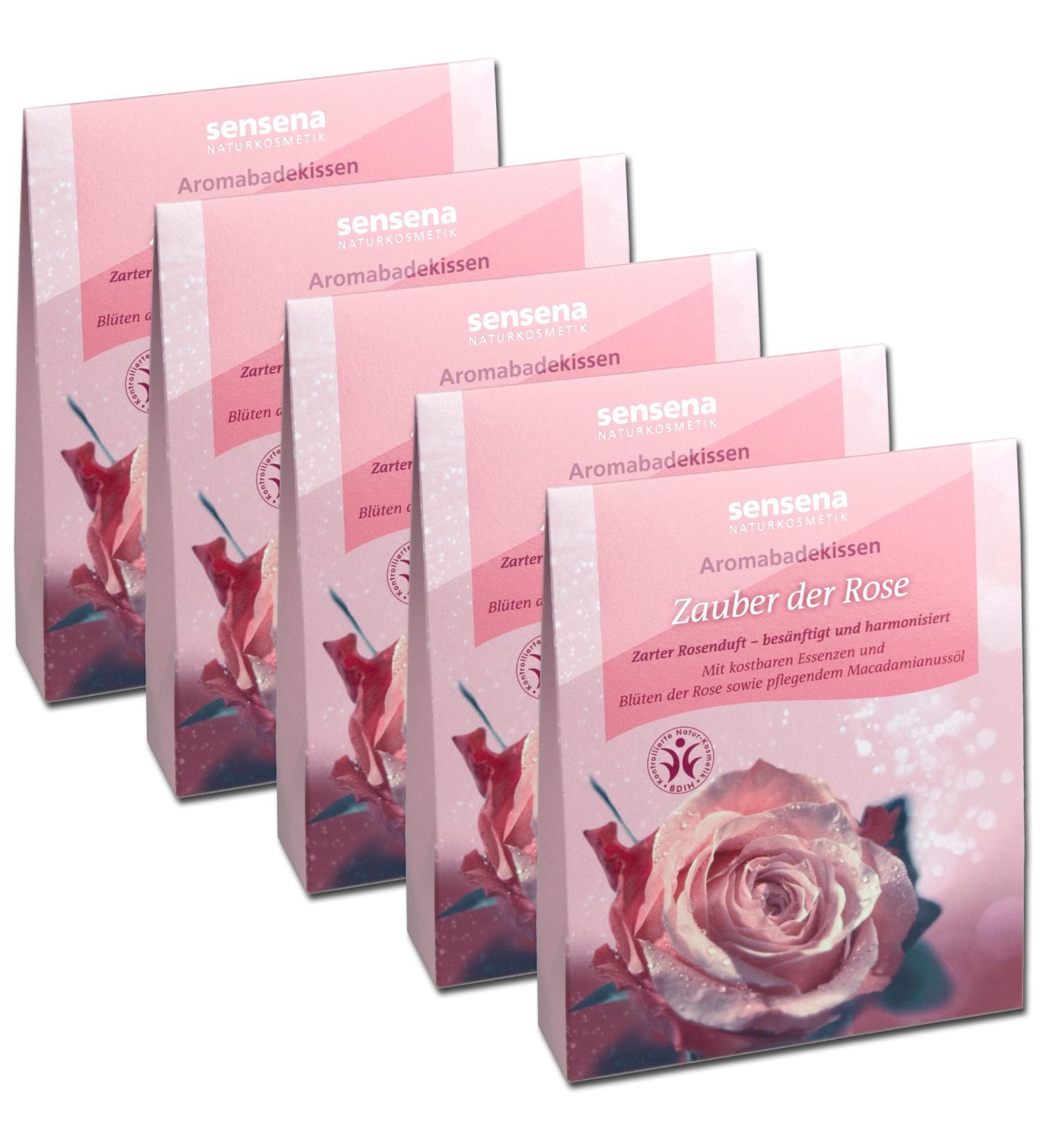 Natural cosmetics aroma bath pillow value pack "Magic of the Rose" 5x 60 g