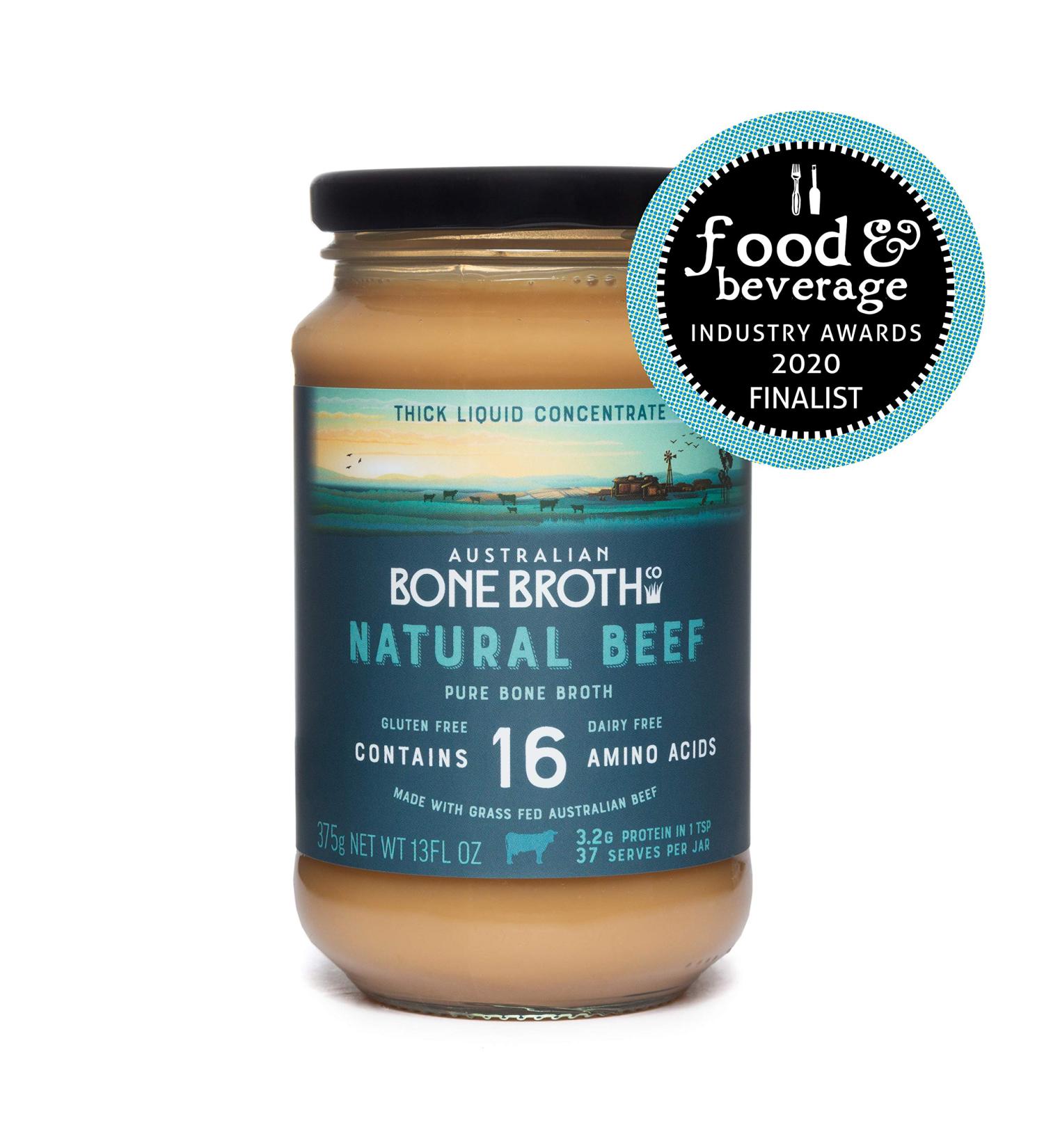 Natural Australian Beef Bone Broth Concentrate - 13oz Jar | Gluten Free, Nutrient Dense | Made in Australia - Buy Online on SooperMarket.com