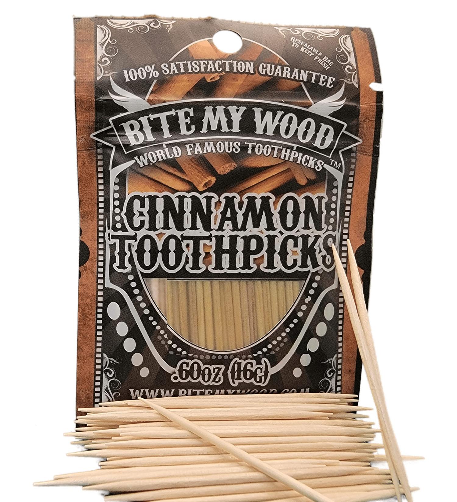 BiteMyWood Cinnamon Toothpicks for Adults - Long Lasting Super Hot & Spicy Flavor (100 Picks) - Buy Online on SooperMarket.com