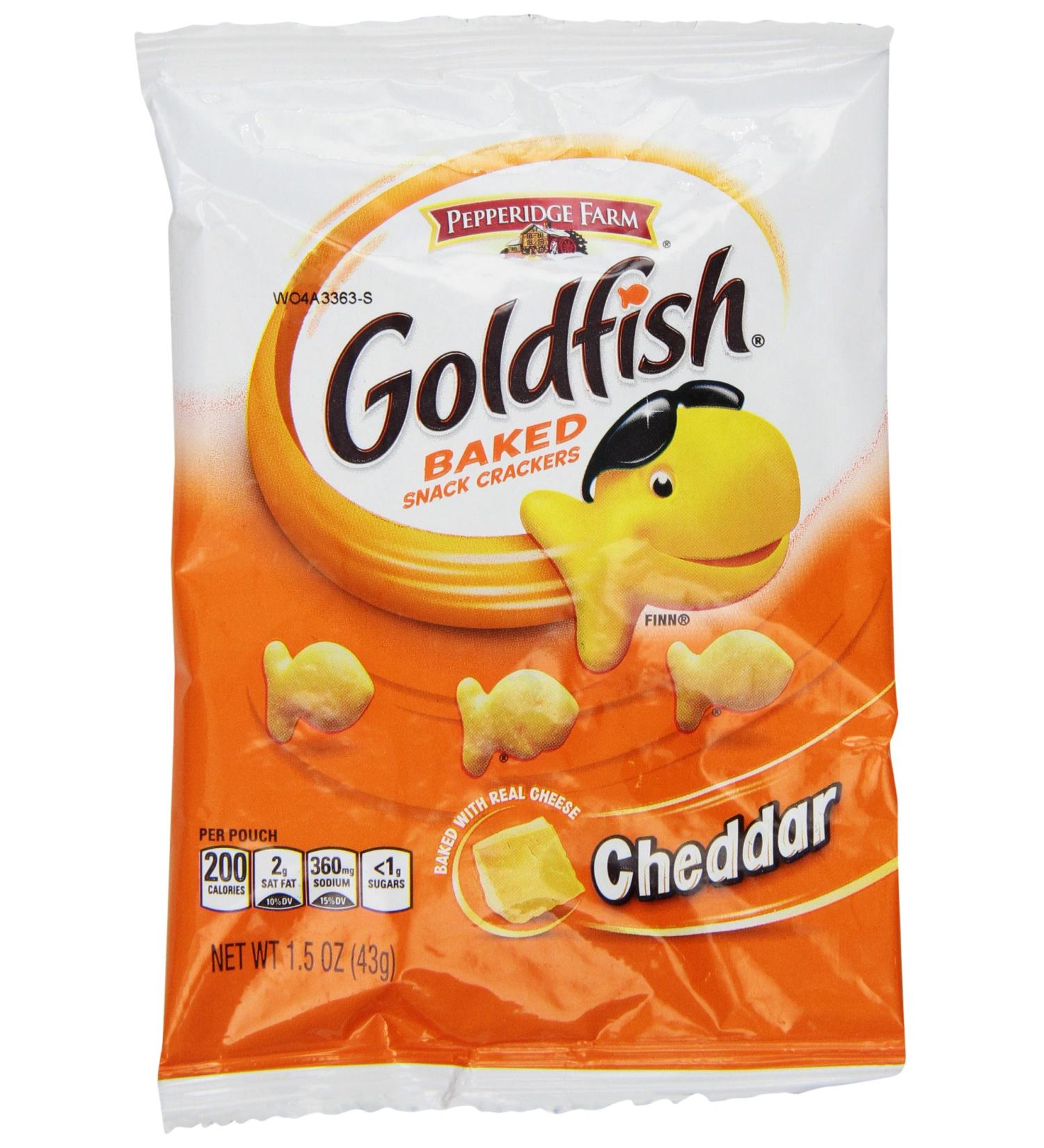 Pepperidge Farm Goldfish Cheddar 1.5 oz Bags - Pack of 24 | Delicious Snack for All Ages - Buy Online on SooperMarket.com