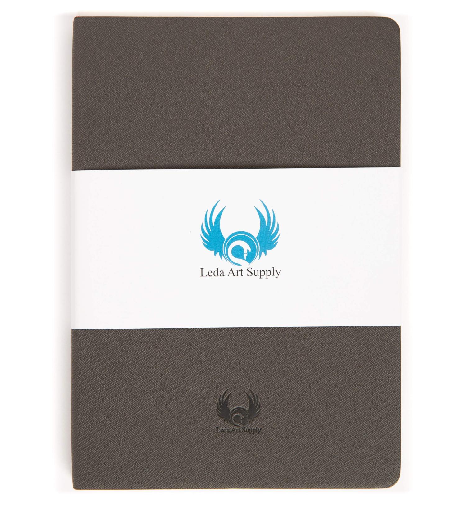 Leda Art Supply A5 Sketchbook - Lay Flat Softcover Sketch Book for Kids/Adults - 160 Pages - Ideal for Ink, Watercolor, Pen, Pencils - Medium Size - Buy Online on SooperMarket.com