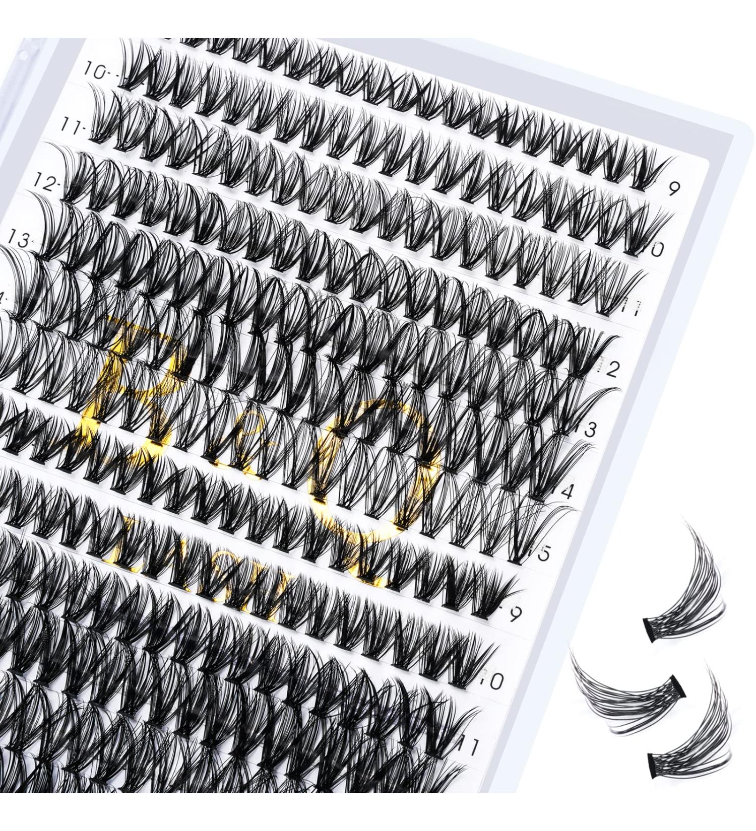 B&Q 280pcs 30D+40D-C Lash Clusters Extensions DIY Kit | Individual Eyelashes 20D 30D 40D | Home Eyelash Extensions 9-15 Mix - Buy Online on SooperMarket.com