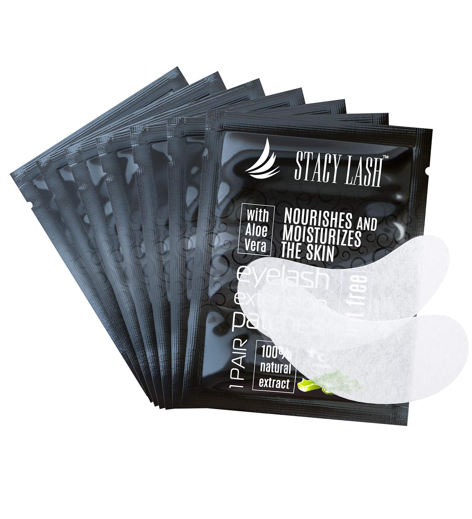 Stacy Lash Premium Under Eye Gel Pads for Eyelash Extension - 100 Pairs Set with Vitamin C and Aloe Vera - Lint Free Hydrogel Eye Patches for Skin Moisturization - Buy Online on SooperMarket.com