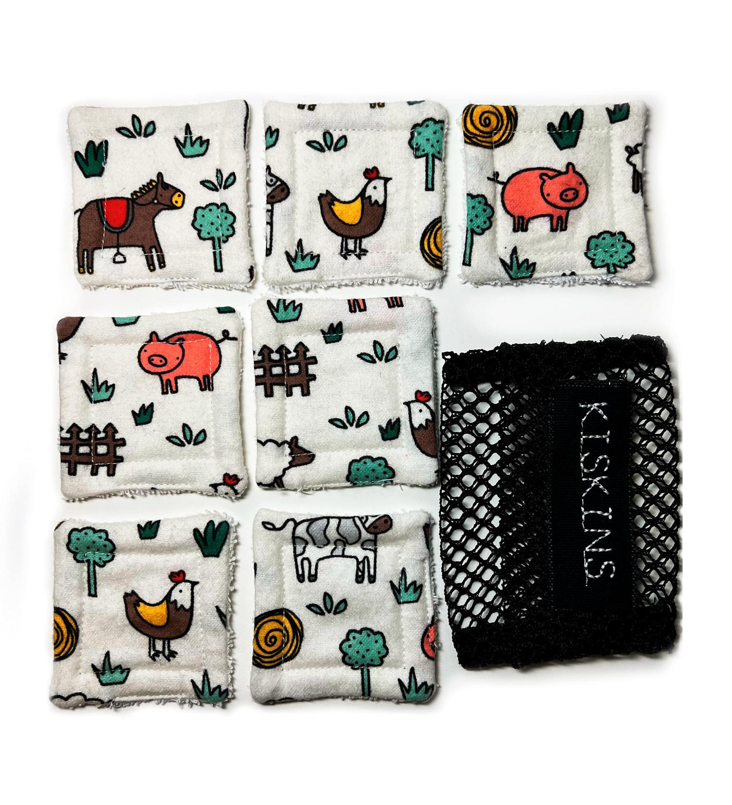 Reusable Cotton Rounds - Eco-Friendly Dual Sided Makeup Remover Wipes for Toner | Washable Cosmetic Pads - International Shipping Available - Buy Online on SooperMarket.com