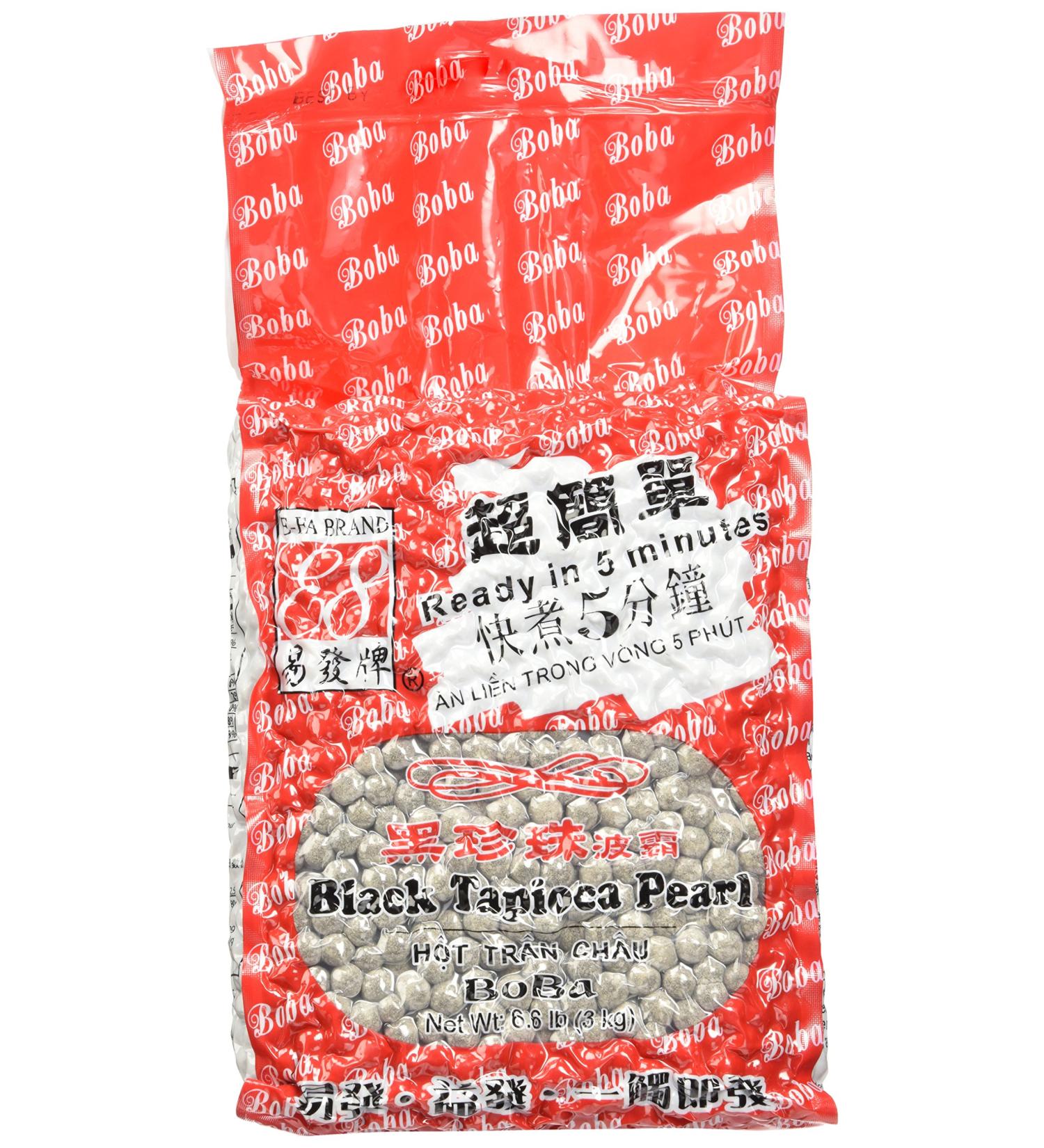 E-Fa Premium Grade Black Tapioca Pearls - 6.6 lb Pack for Bubble Tea - Buy Online on SooperMarket.com