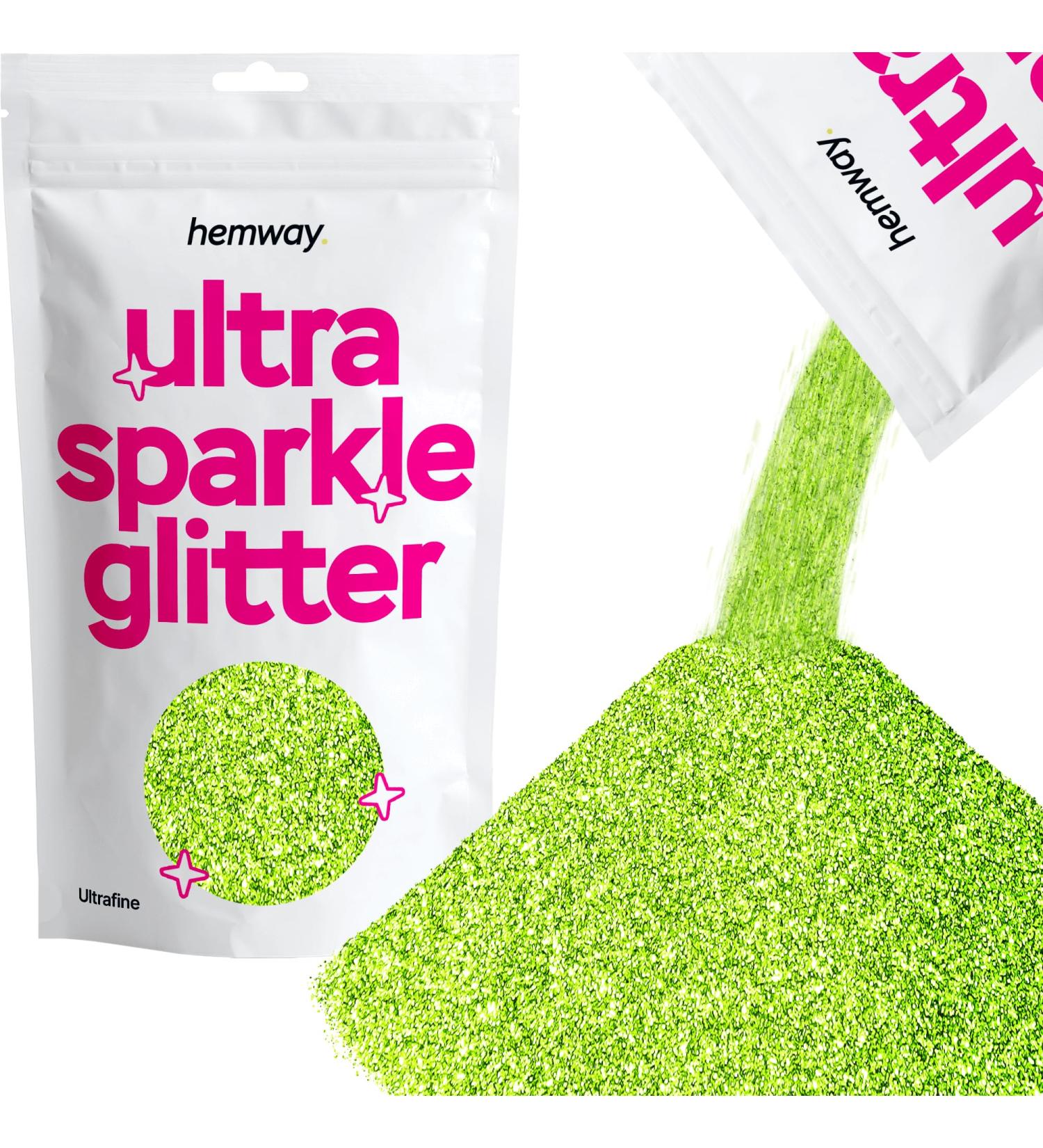 Hemway Ultra-Schein-Glitter Ultrafein 1/128 - Cosmetic Safe Olivgr n Olive Green 100g | International Shipping - Buy Online on SooperMarket.com