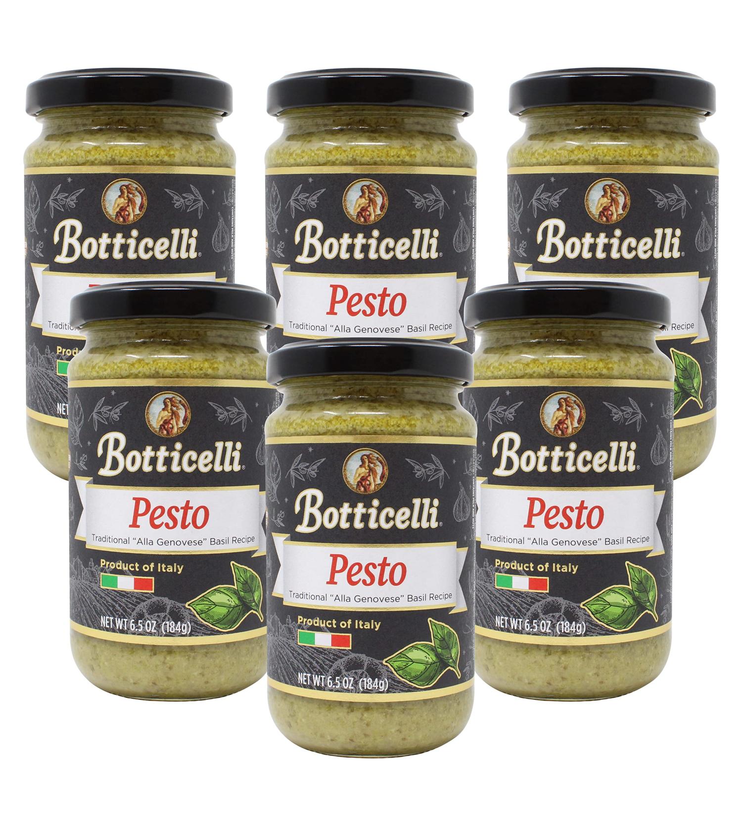 Botticelli Premium Fresh Basil Pesto Sauce - Pack of 6 for Pasta, Salad, Sandwich & Dip - Made in Italy - 6.7oz (Pack of 6) - Buy Online on SooperMarket.com