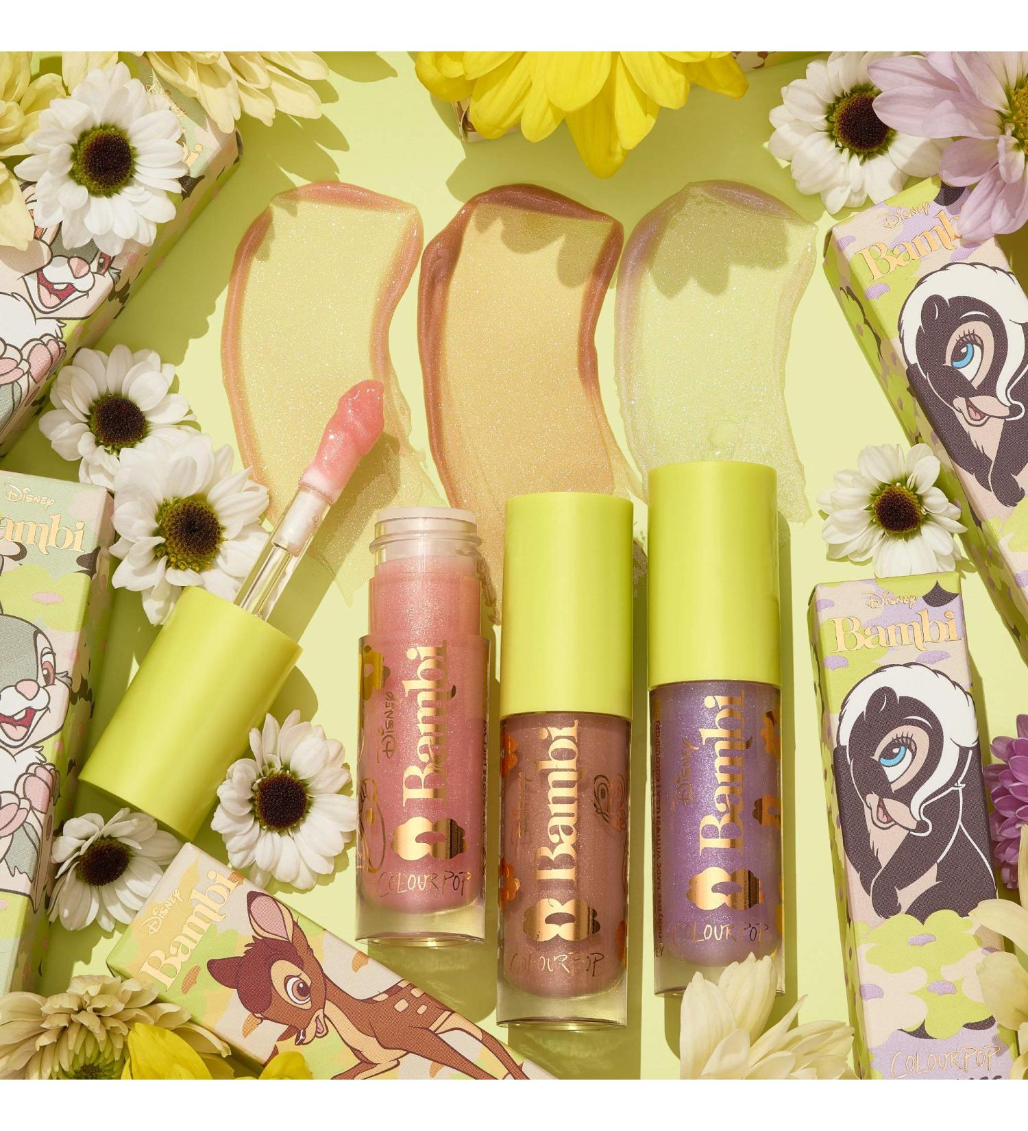 Colourpop Bambi Twitterpated Lux Gloss Trio - Lip Gloss Set of Three Bambi Thumper Flower New in Box