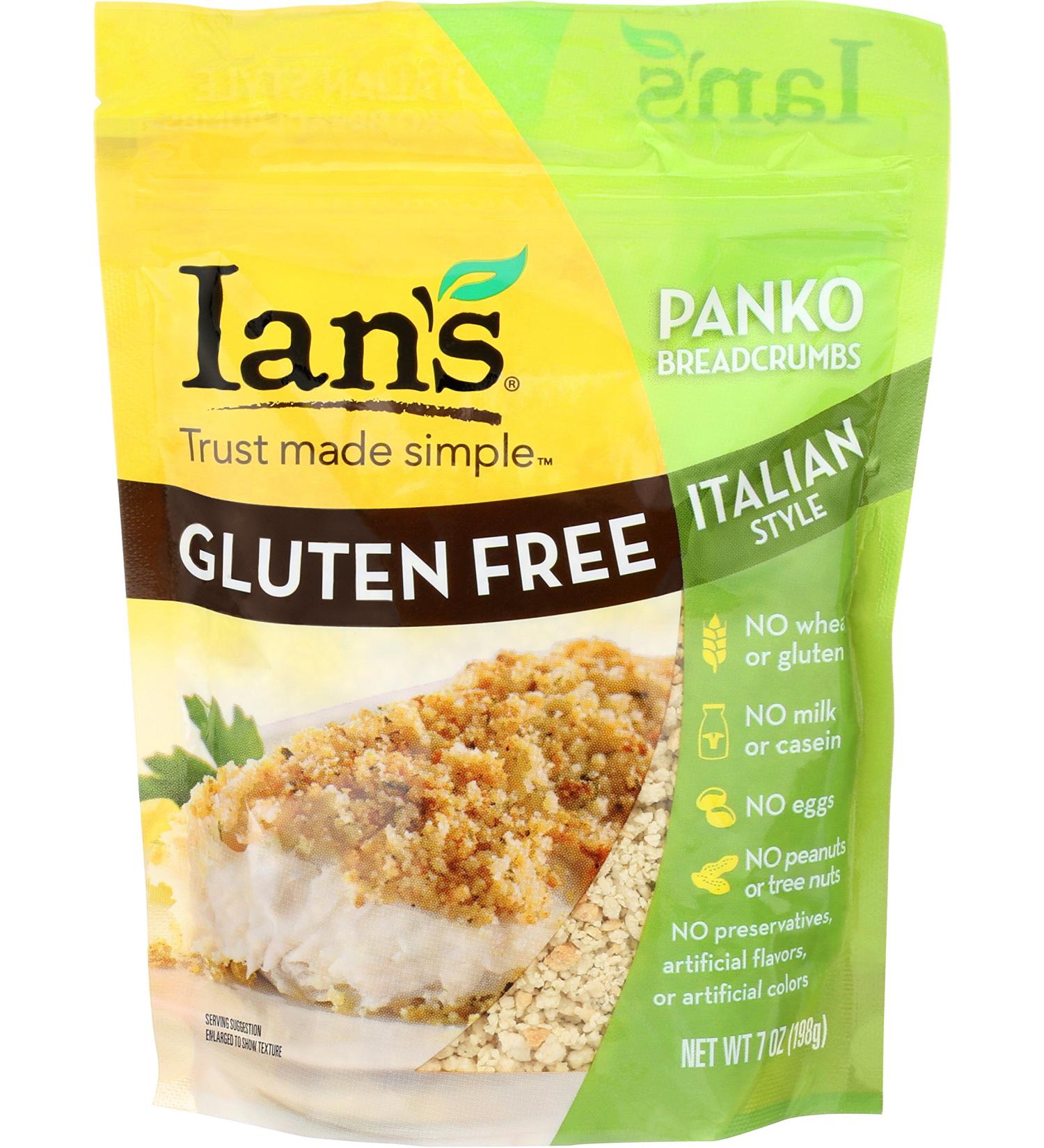 Ians Natural Foods Italian Gluten-Free Panko Breadcrumbs 7oz - Buy Online on SooperMarket.com