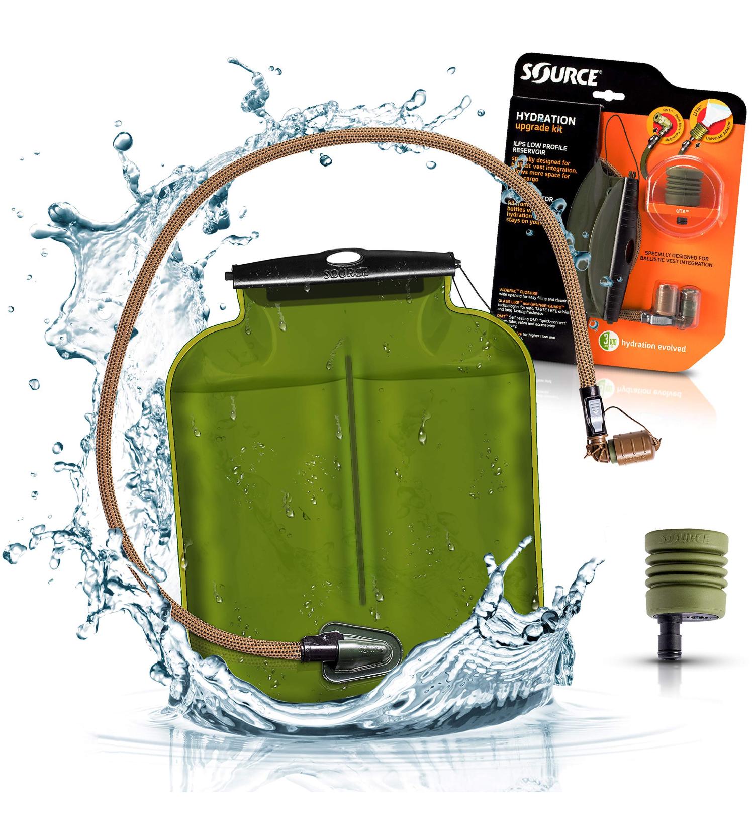 Source Tactical ILPS 3L Low Profile Widepac Bladder with High-Flow Valve - Leakproof Closure - UTA Rapid Refill Adaptor - 100oz - Buy Online on SooperMarket.com