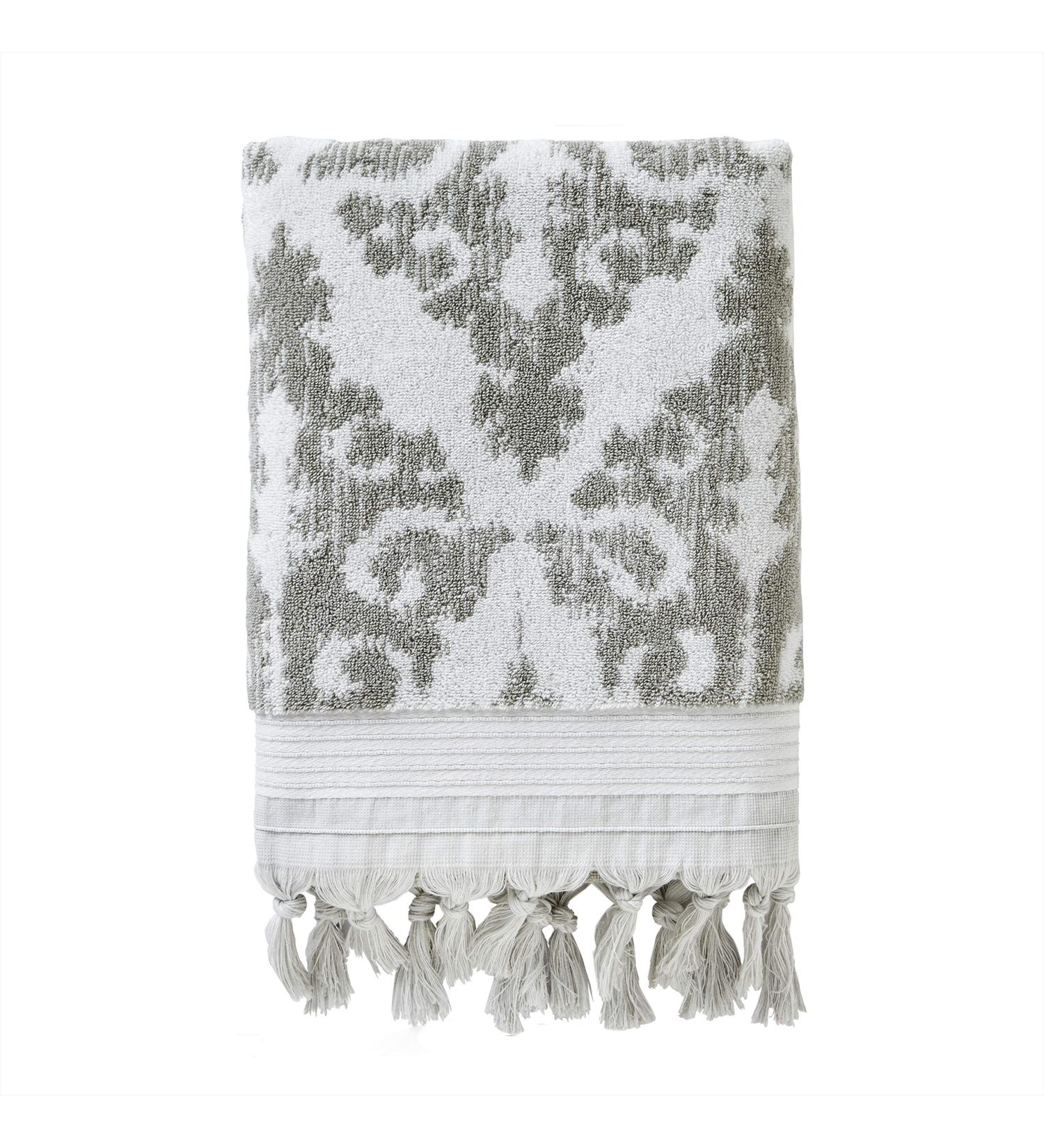 SKL Home Mirage Fringe 100% Turkish Cotton Gray Bath Towel - Buy Online on SooperMarket.com