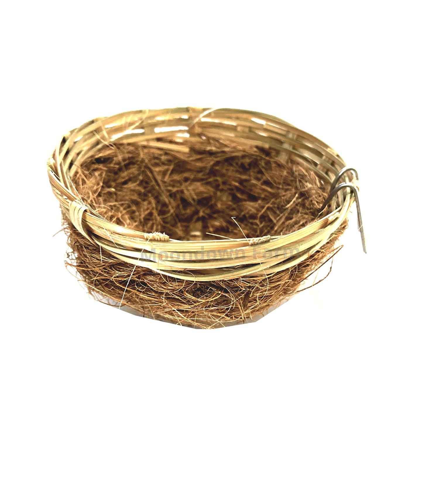Moondown Farm Moondown Farm Canary Nest Pans Coco and Wicker with Hooks 5 PACK - Buy Online on SooperMarket.com