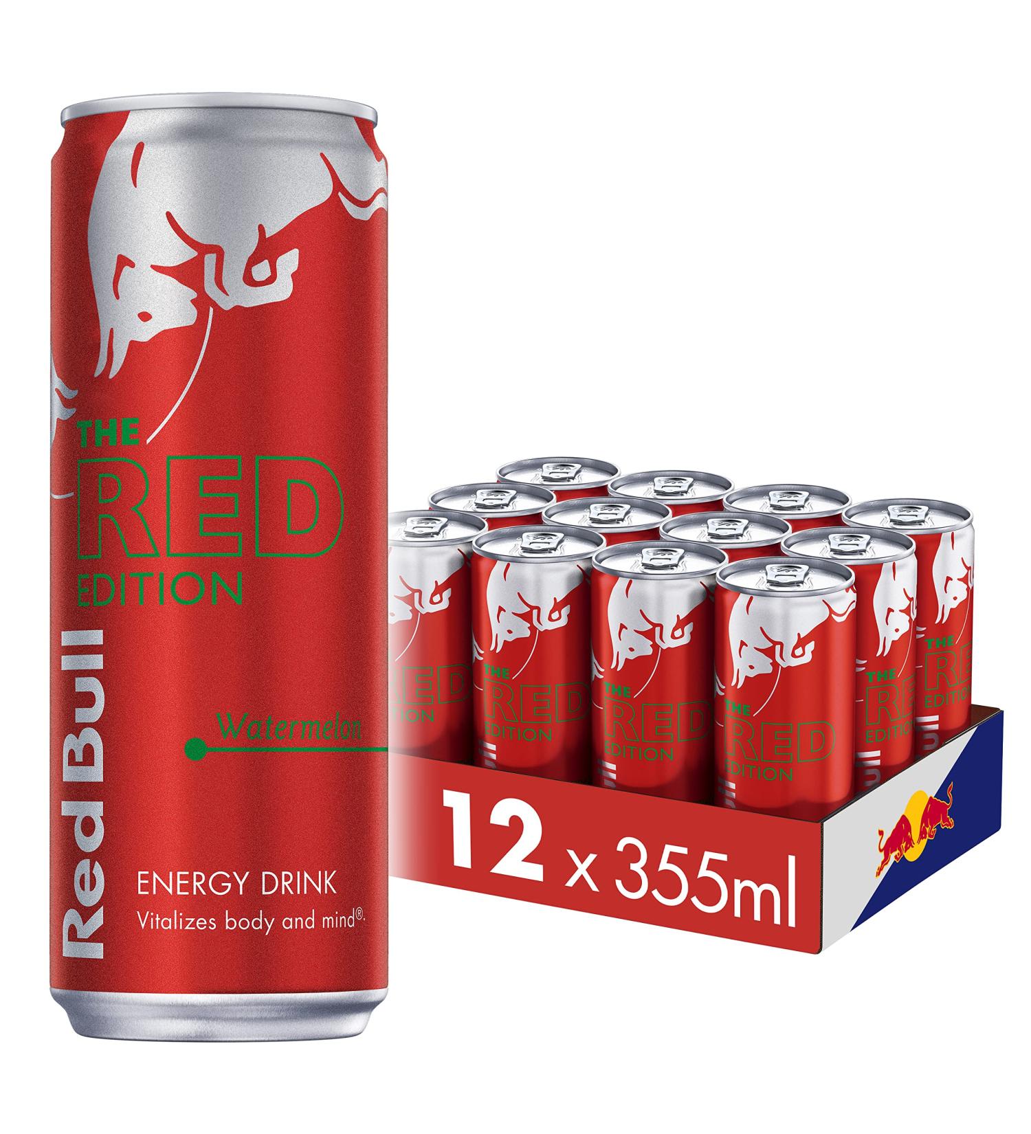 Red Bull Energy Drink Red Edition Watermelon. With Taurine B Vitamins & Caffeine. Flavoured Multipack 355 ml x12. - Buy Online on SooperMarket.com