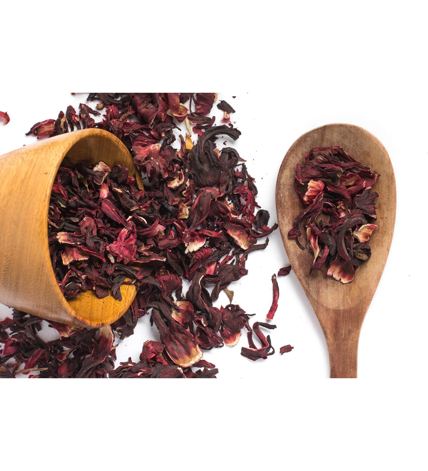 Premium African Hibiscus Flowers Tea - 100% Pure Loose Leaf for Healthy Living - 200g (Pack of 1) - Buy Online on SooperMarket.com