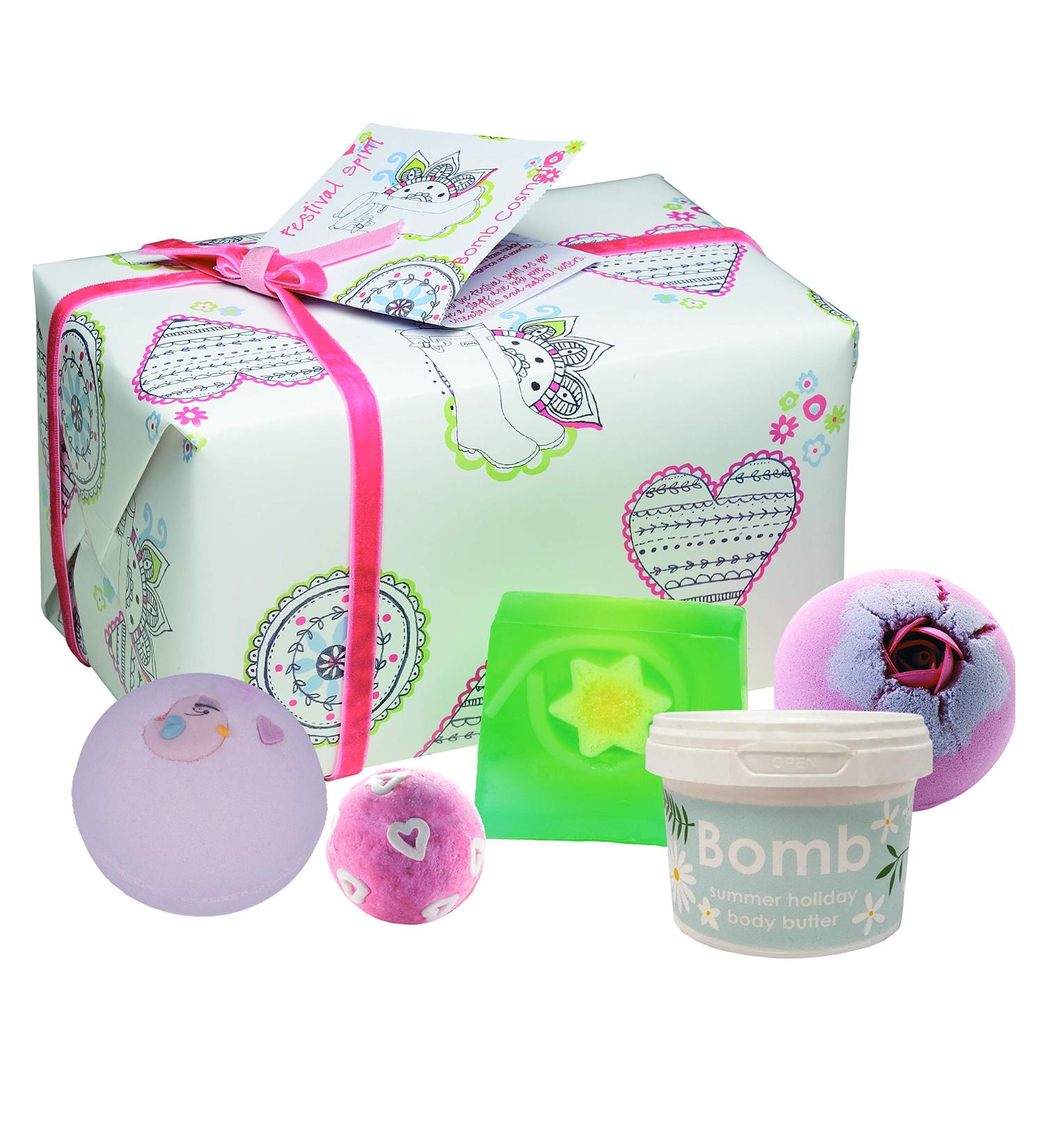 Bomb Cosmetics Festival Spirit 5-Piece Handmade Bath & Body Gift Pack - 550g - Buy Online on SooperMarket.com