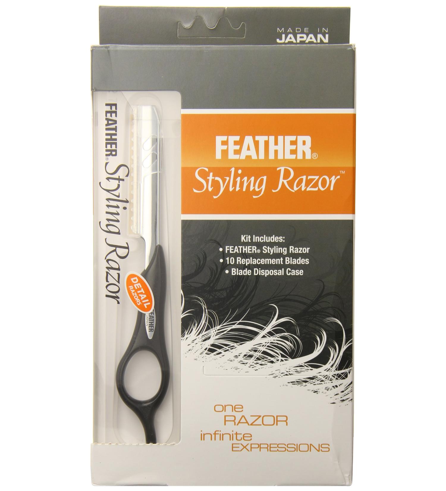Feather Detail Razor with Standard Kit - Premium Black Shaving Tool for a Perfect Grooming Experience | International Shipping Available - Buy Online on SooperMarket.com