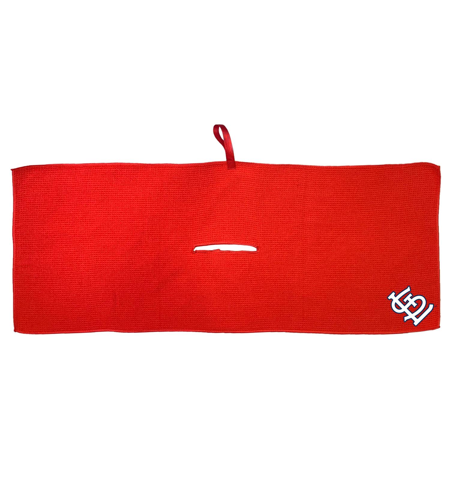 Team Golf MLB St. Louis Cardinals Golf Towel with Carabiner Clip, Premium Microfiber with Deep Waffle Pockets, Superior Water Absorption and Quick Dry Golf Cleaning Towel