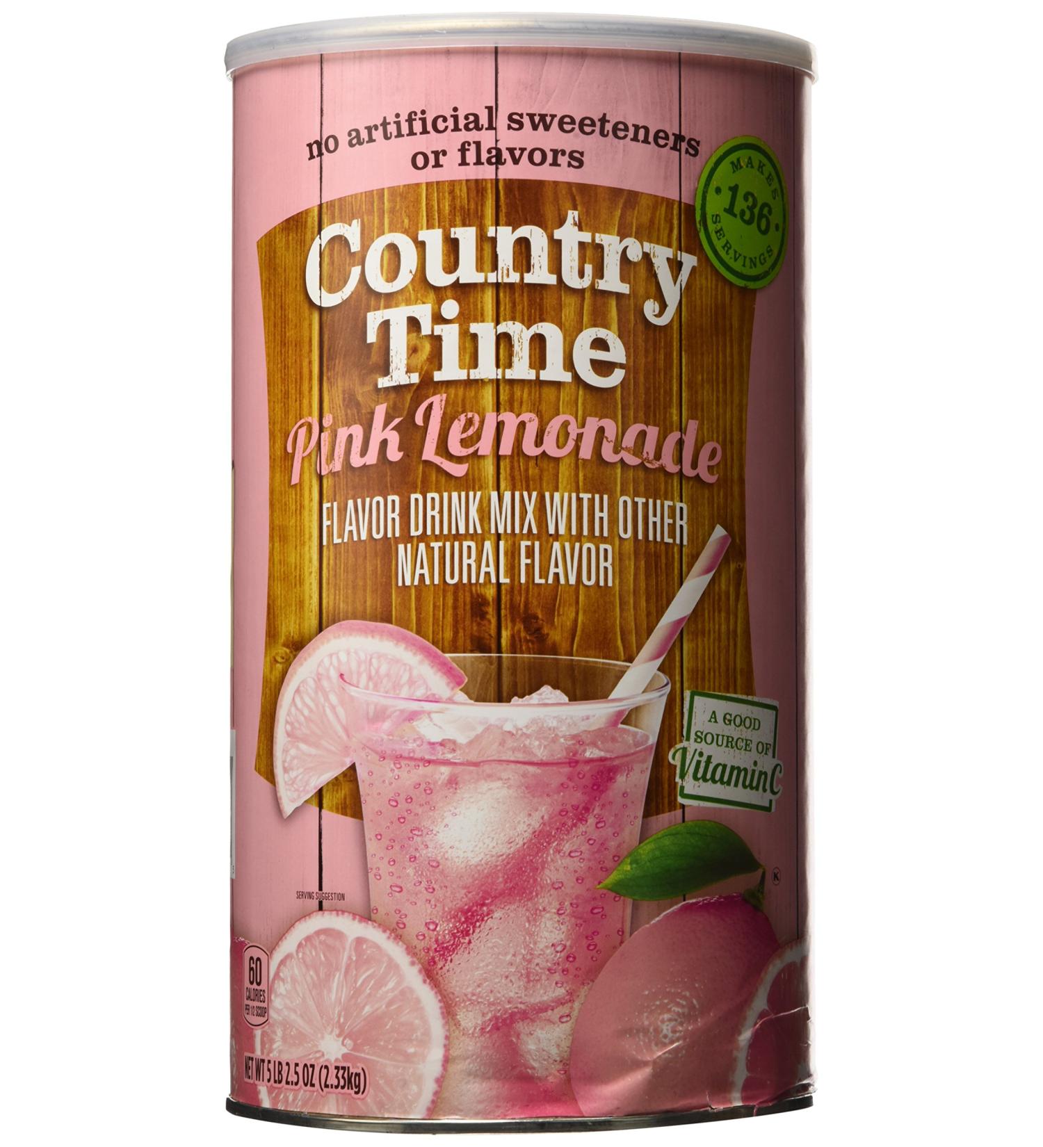 Country Time Pink Lemonade Naturally Flavored Powdered Drink Mix 2.33kg - Buy Online on SooperMarket.com
