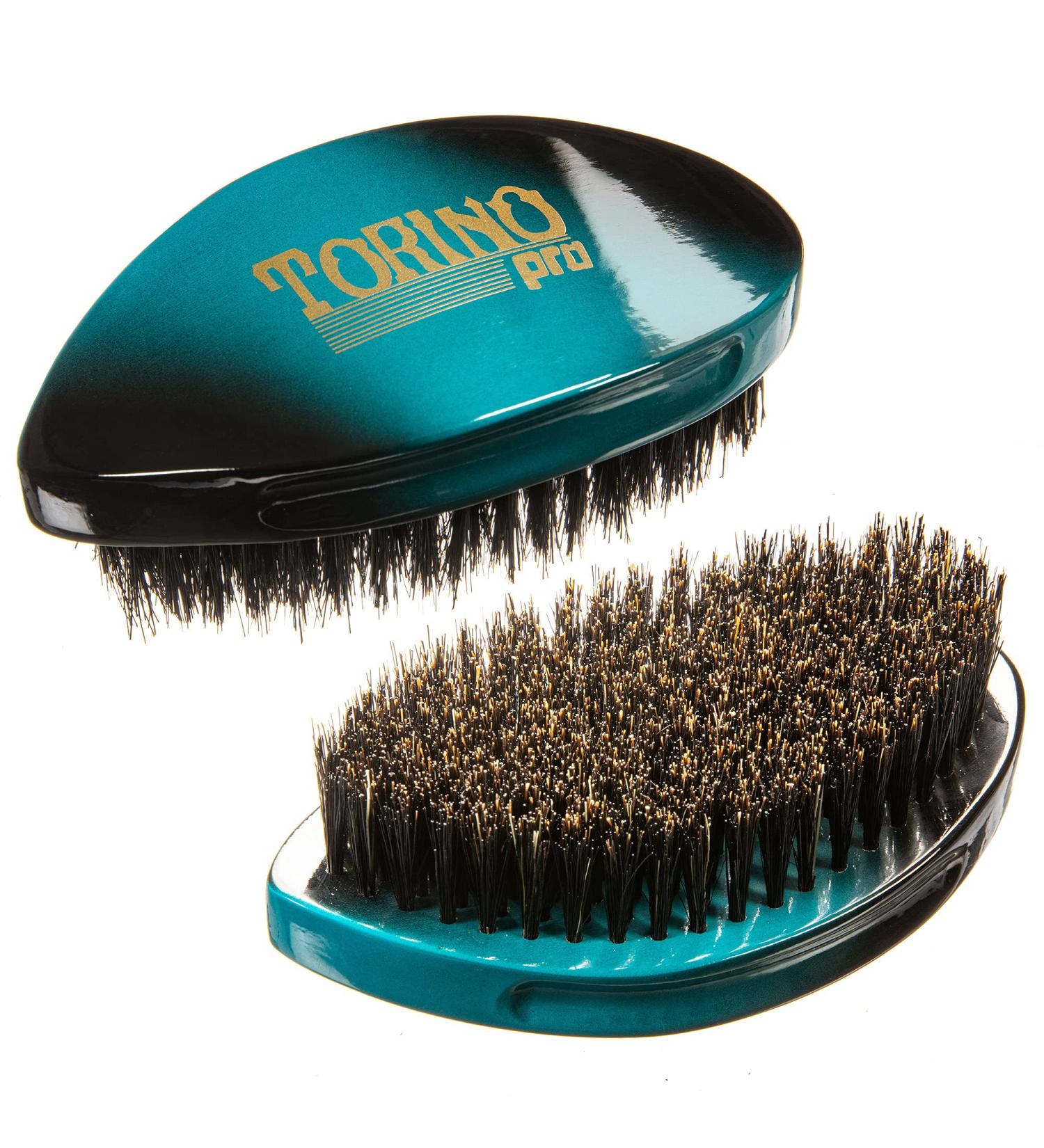 Torino Pro Wave Brush 156 - Medium 100% Boar Bristle Curved 360 Wave Palm Brush - Buy Online on SooperMarket.com