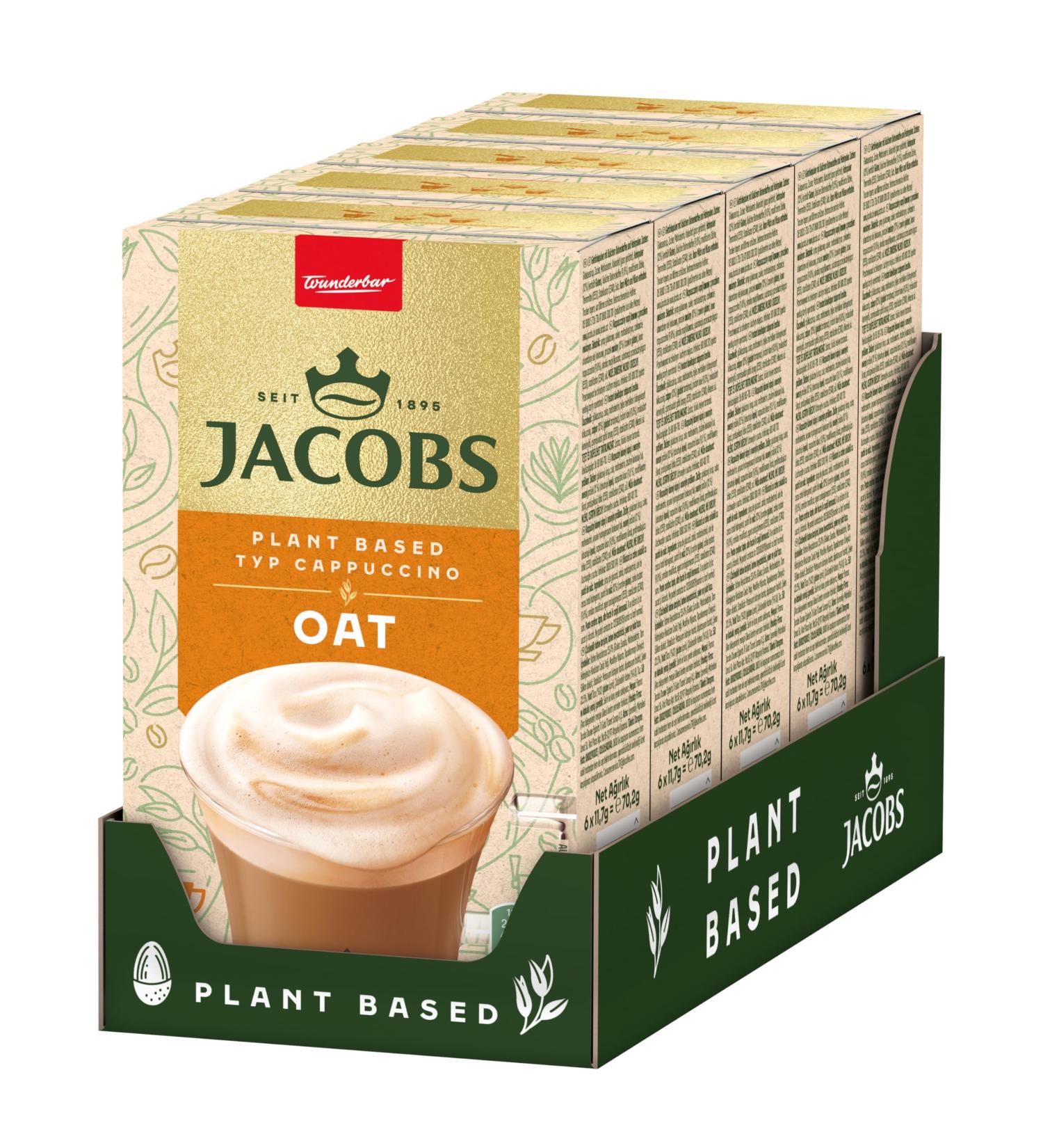 Buy Jacobs OAT Cappuccino Coffee - 30 Sticks 5 Packs of Instant Oat Drink - International Shipping Available - Buy Online on SooperMarket.com