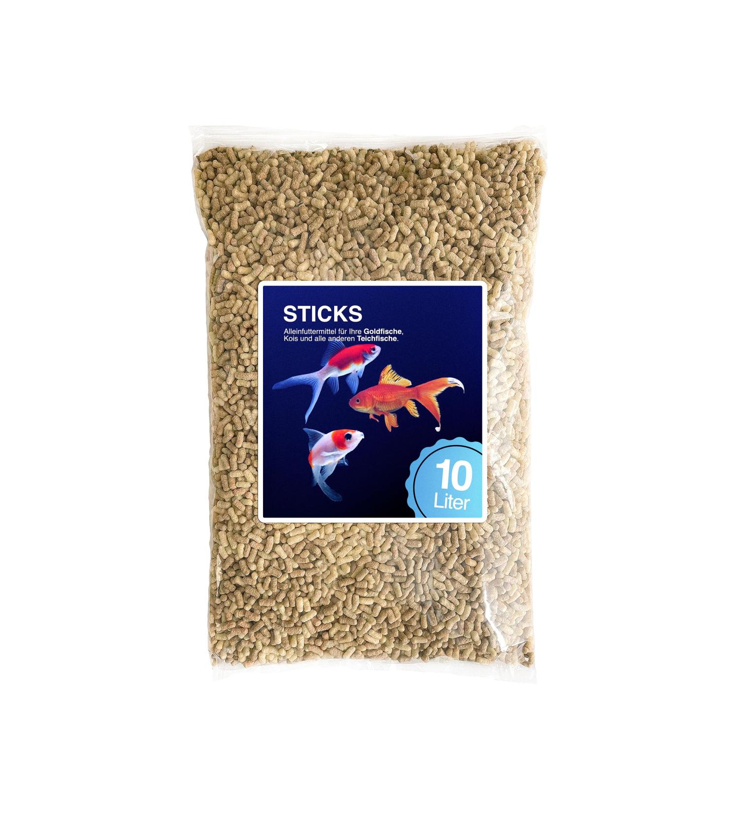 Pond sticks Premium 10l / 800g Fish feed for goldfish koi pond fish pond sticks koifutter gold-fodly food for the garden pond without water tubing 10 l / 800 g