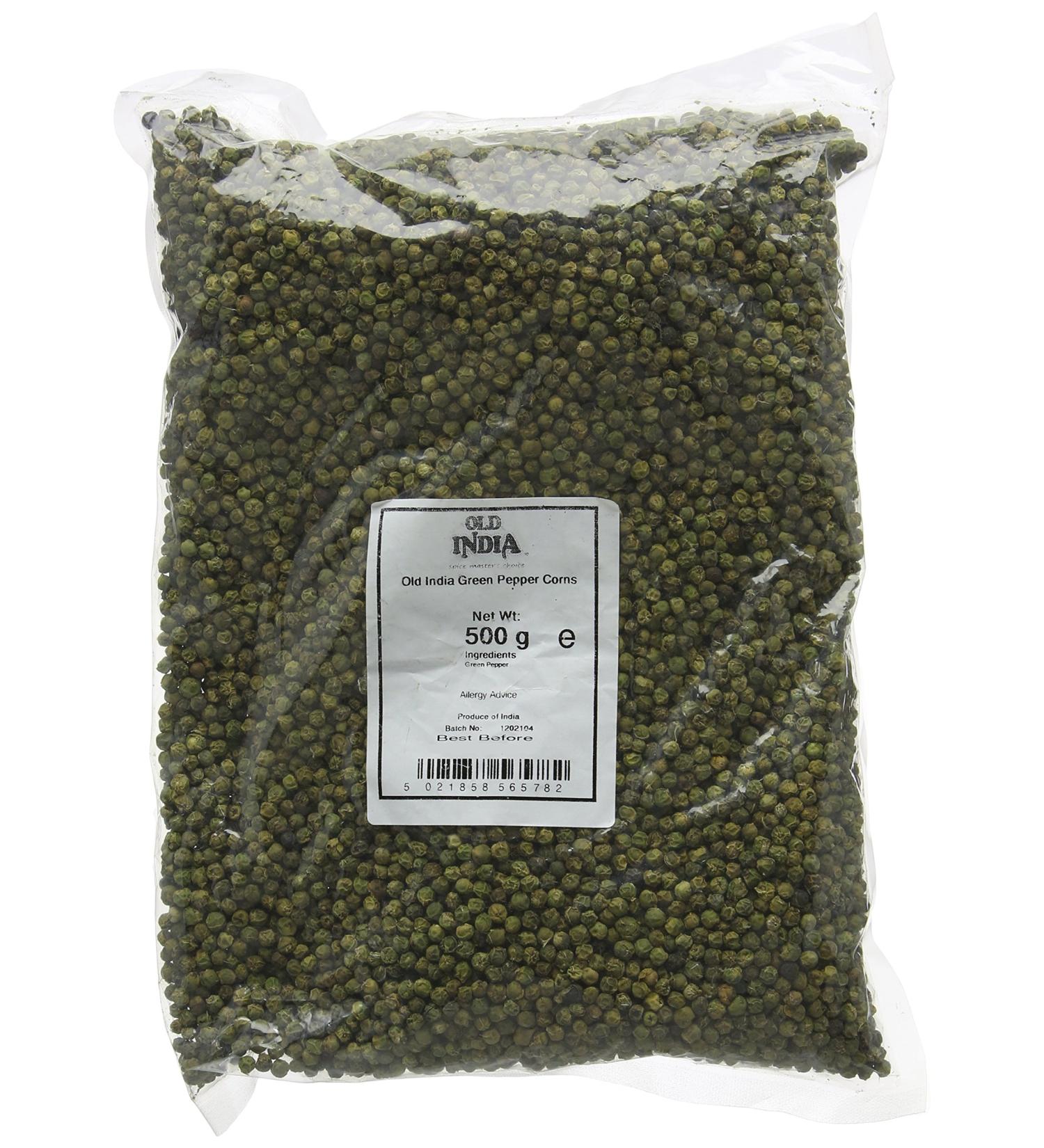 Old India Green Pepper Corns 500g - Premium Quality Spice (Pack of 1) - Buy Online on SooperMarket.com