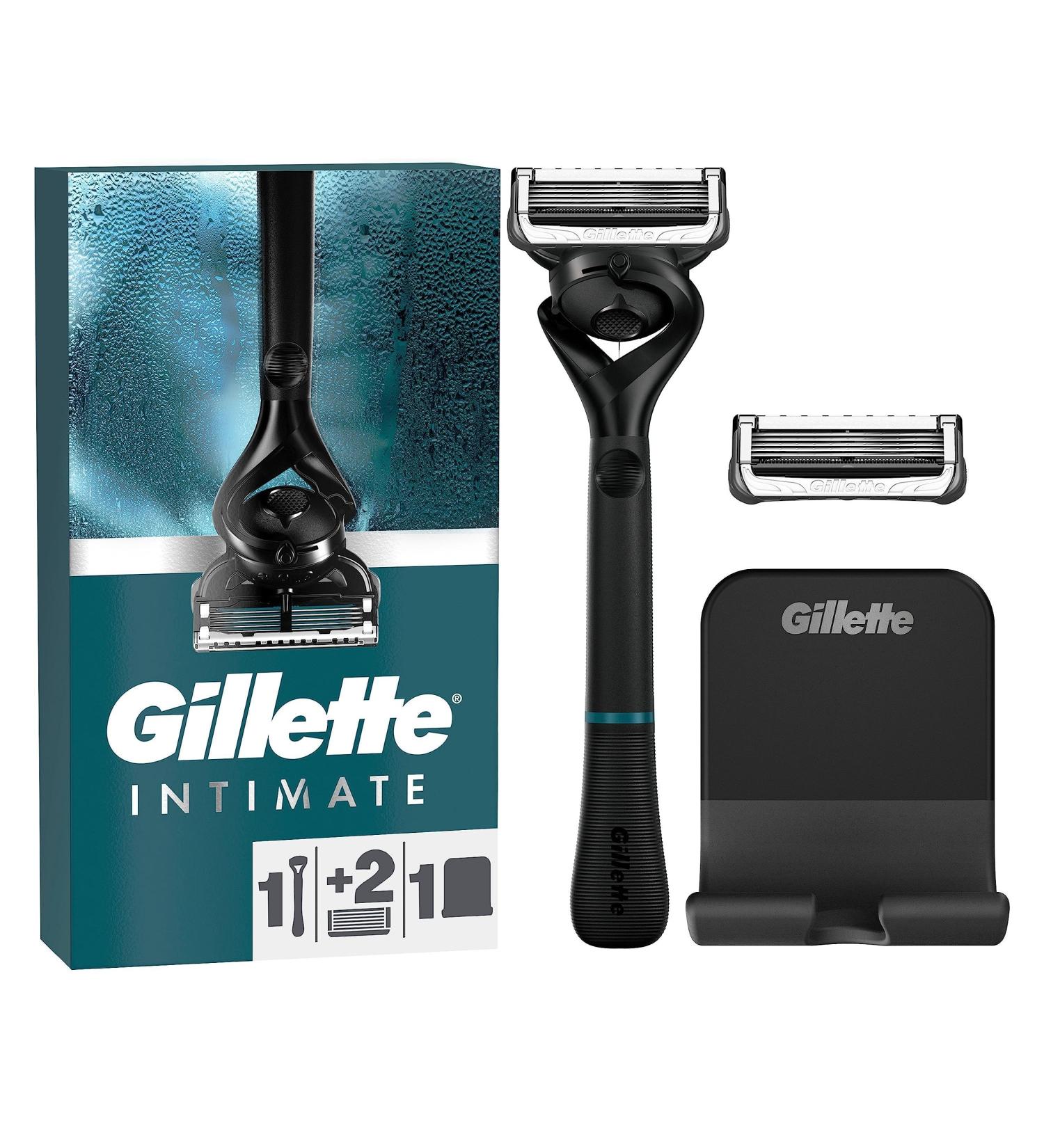 Gillette Intimate Wet Razor for Men | Includes 2 Blades & Shower Holder | Perfect Gift for Grooming & Travel - Buy Online on SooperMarket.com