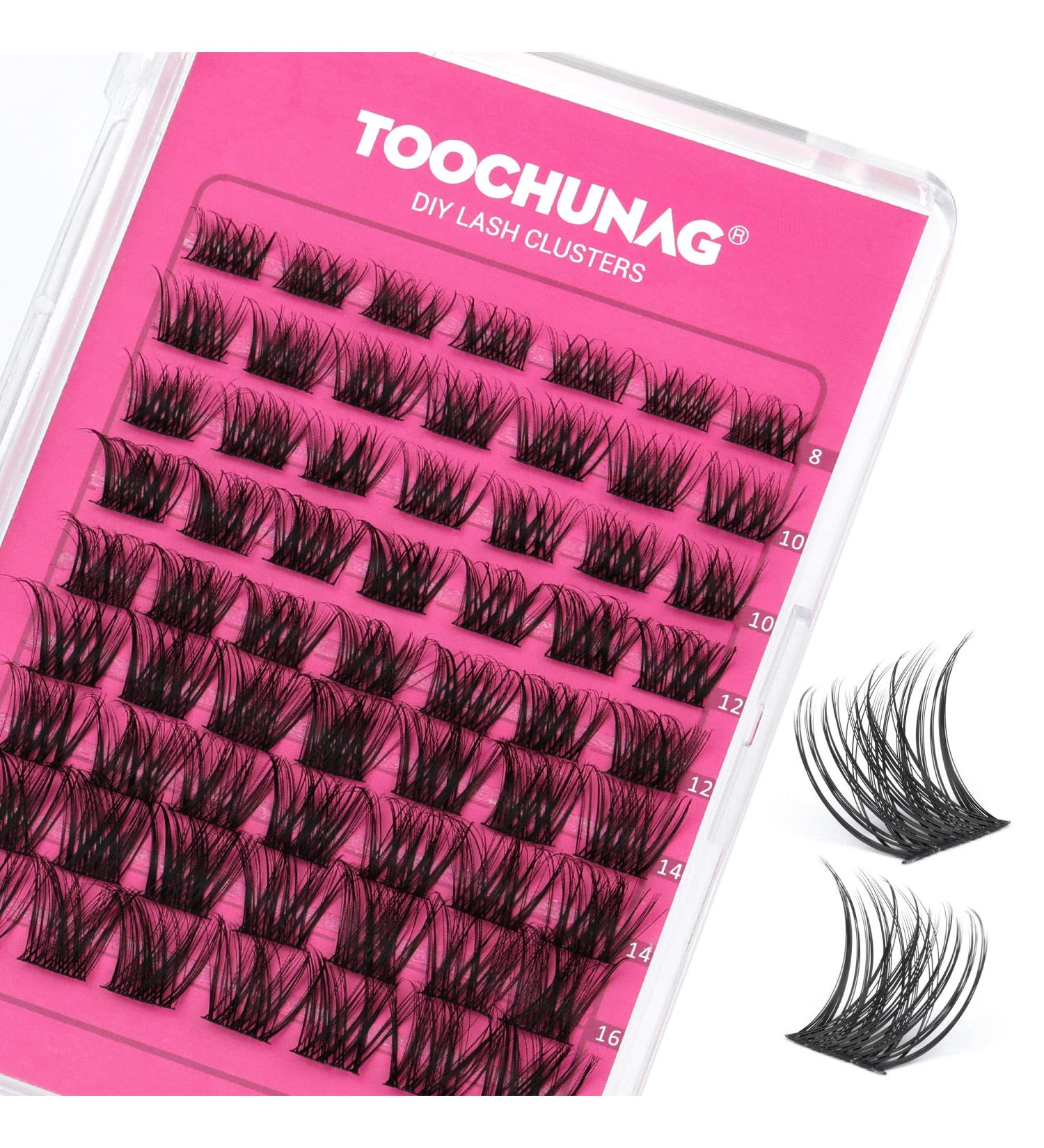 TOOCHUNAG 23A-Fluffy D Curl Eyelash Clusters 8-16mm - Natural DIY Individual Cluster Lashes - Light Russian Strip Lashes for a Flawless Look - Buy Online on SooperMarket.com