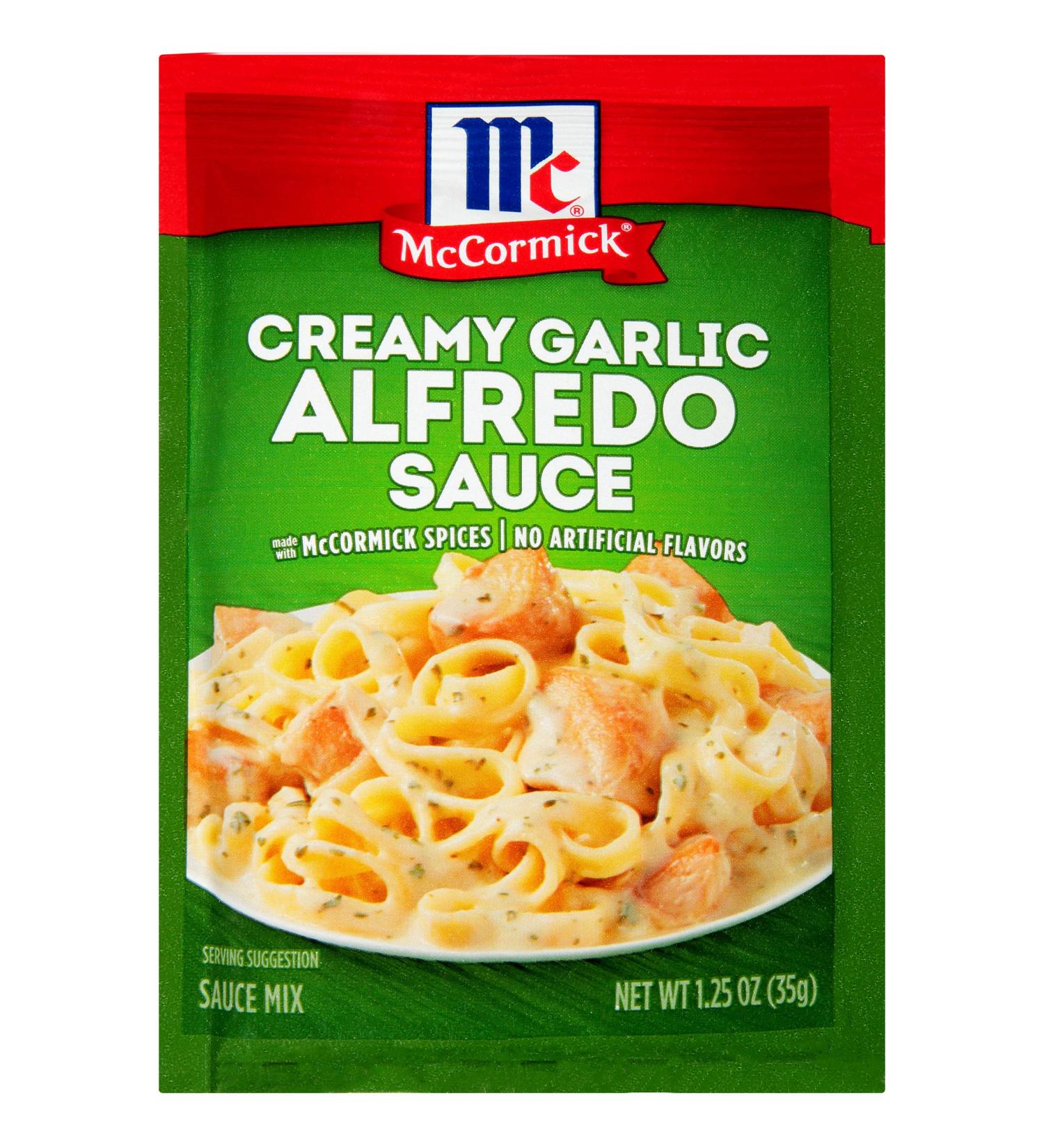 McCormick Creamy Garlic Alfredo Sauce Mix 1.25 oz - Pack of 12 - Buy Online on SooperMarket.com