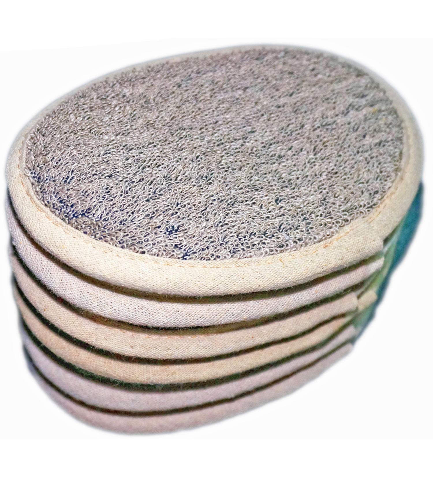 6-Piece Set Linen Exfoliating Pads - Large 4.7x6.5 inches for Face & Body | Men and Women | Bath, Spa, Shower | Loofa Sponge Scrubber - Buy Online on SooperMarket.com