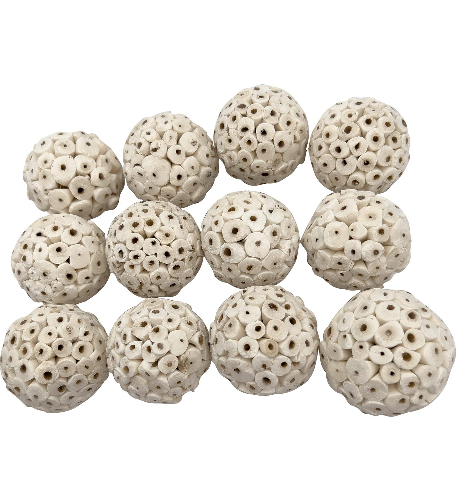 M&M Assorted Sola Bird Toys - Natural Shredding Foot Toys with Small Sola Balls (12-Pack) - Buy Online on SooperMarket.com