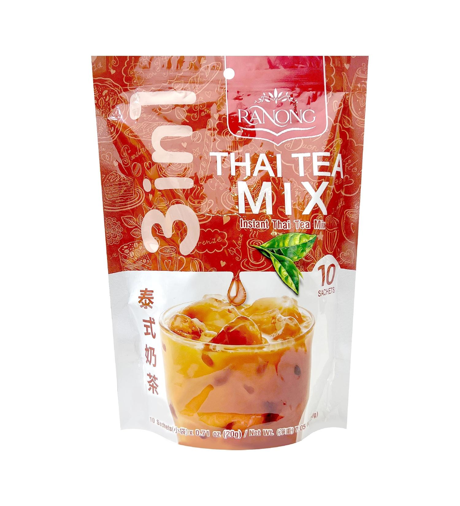RANONG TEA Instant Thai Tea Mix 10 Sachets x 1 Bag by Triple W Shop - Buy Online on SooperMarket.com