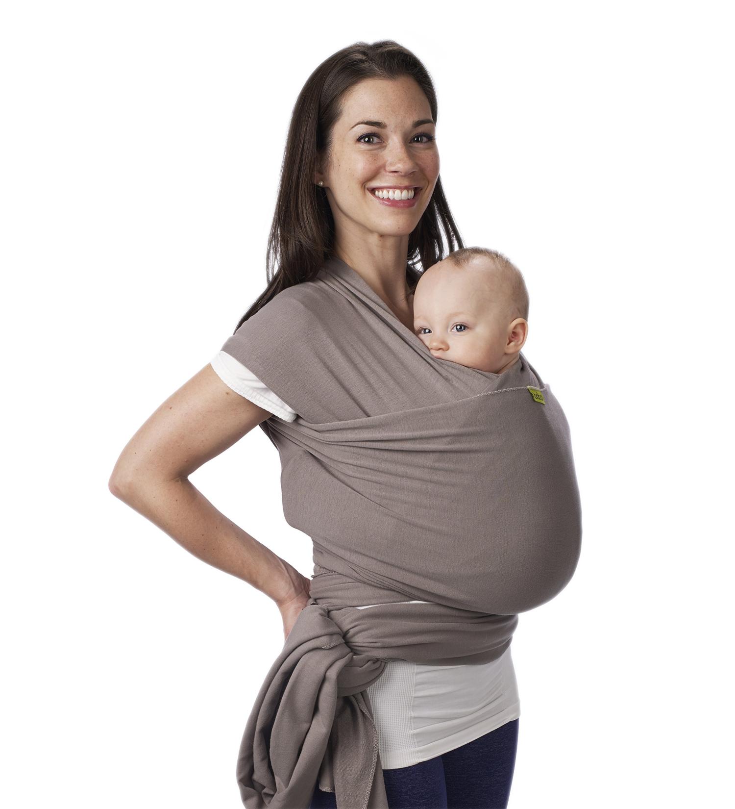 Boba Wrap Baby Carrier - Stretchy Sling for Newborns up to 35 lbs (Grey) - Buy Online on SooperMarket.com
