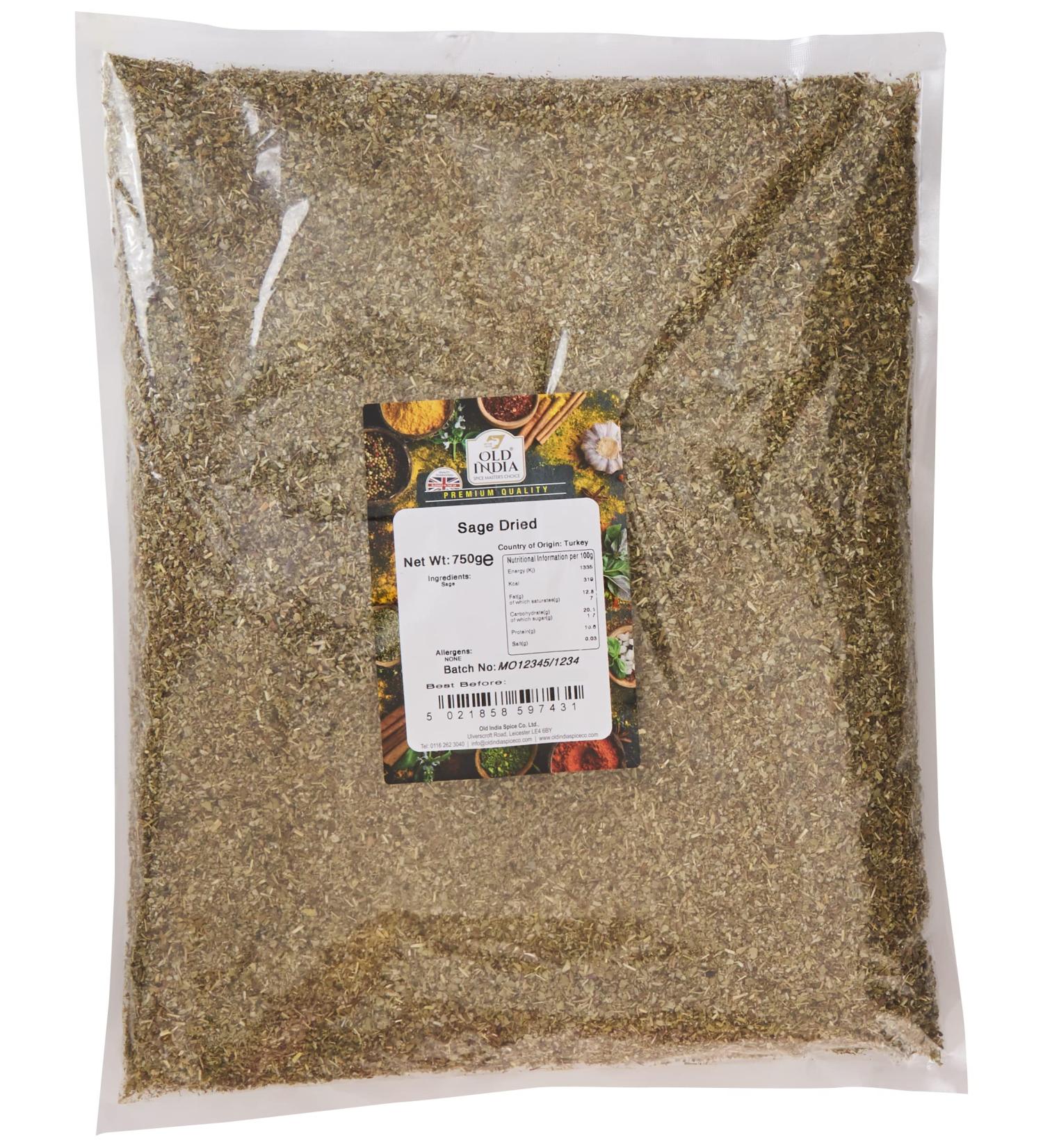 Old India Sage Dried 750g - Premium Quality Herb for Culinary Delights | 1 Pack - Buy Online on SooperMarket.com