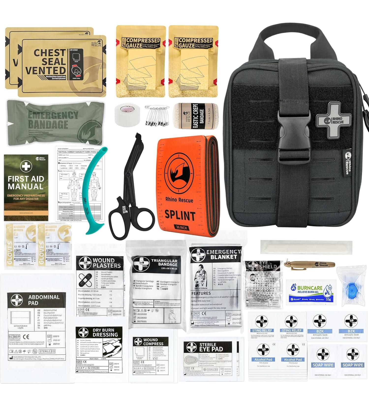 RHINO RESCUE IFAK First Aid Trauma Kit - Black - Buy Online on SooperMarket.com