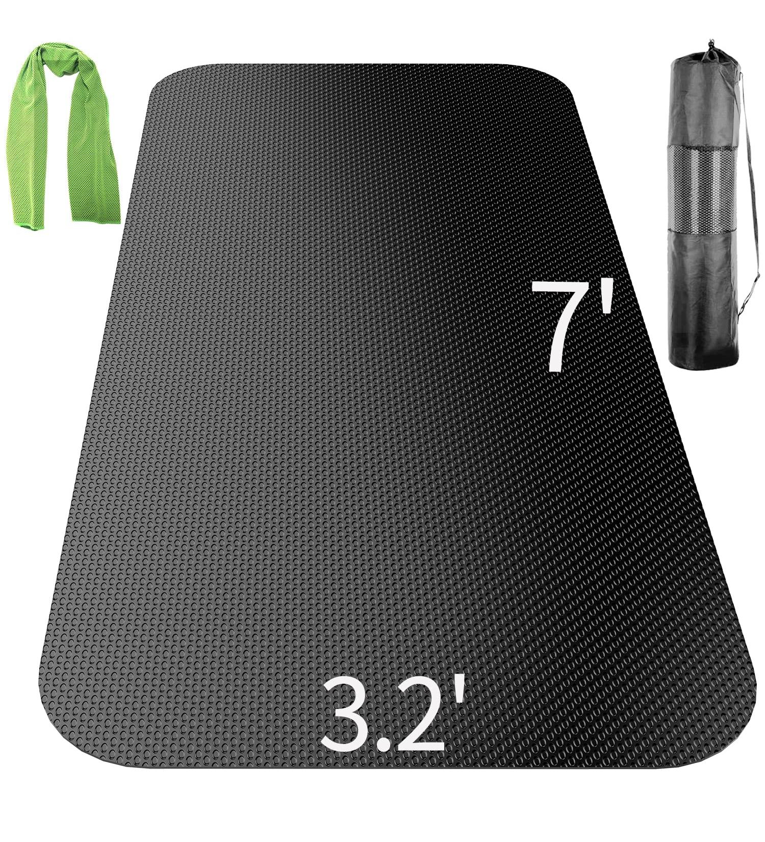 Large Exercise Mat 7'x3.2'  Exercise Equipment Mat Treadmill Mat  Exercise Bike Mat  Workout Mats for Home Gym Mats Gym Flooring Rubber Workout Mat Fitness Mat Large Yoga Mat Cardio Mat for Weightlifting  Jump Rope  Non-slipping 3.2-Feet x 7-Feet - Buy Online on SooperMarket.com