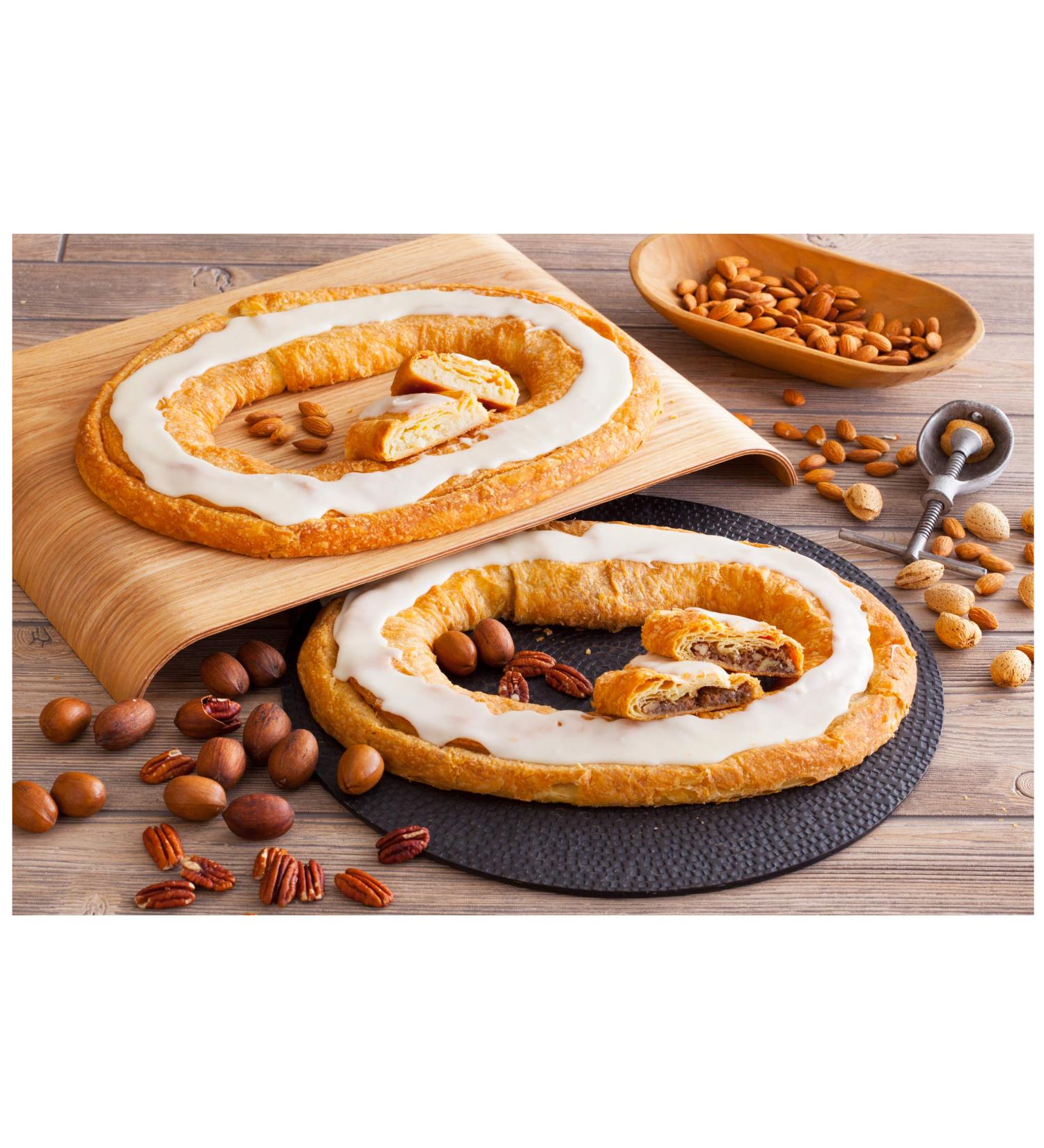 Danish Kringle Pair - Pecan & Almond - Buy Online on SooperMarket.com