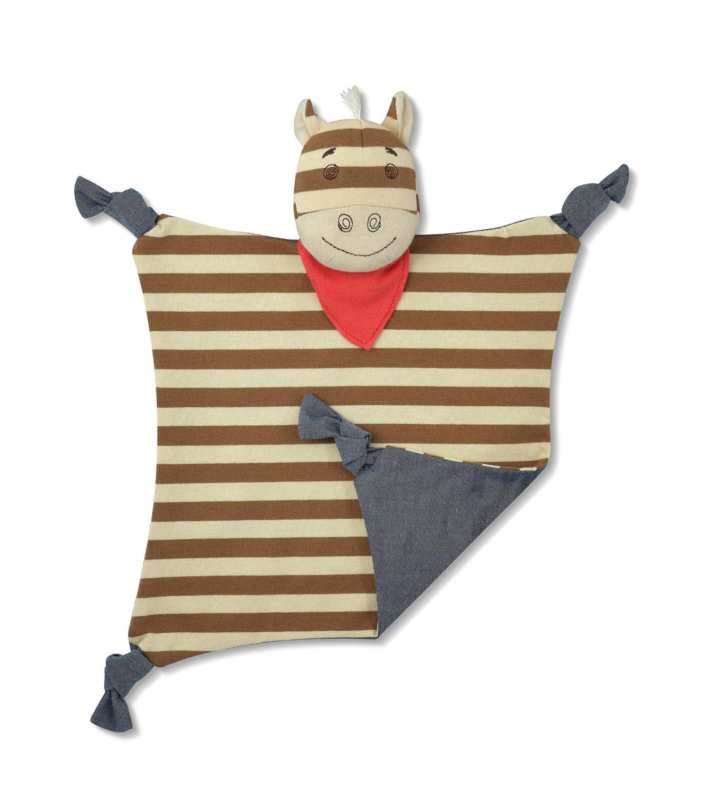 Apple Park Organic Farm Buddies Clyde Pony Blankie - 100% Organic Cotton Baby Toy for Newborns, Infants, and Toddlers - Buy Online on SooperMarket.com