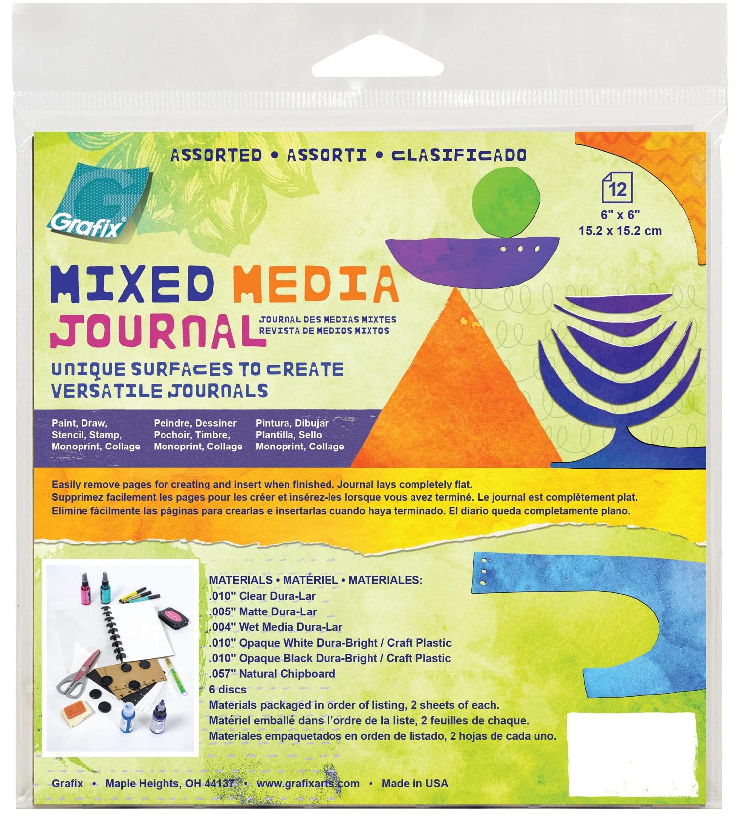 Grafix 12 Sheets Mixed Media Journal - Buy Online on SooperMarket.com