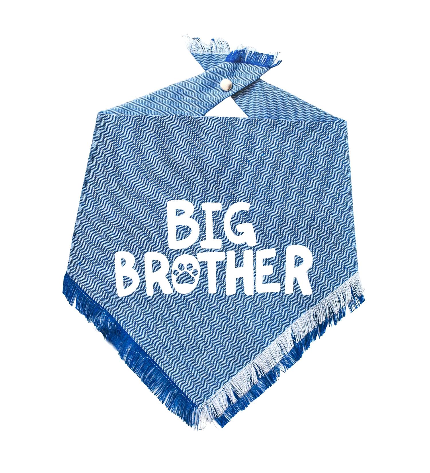 Blue Big Brother Dog Bandana for Pregnancy Announcement - Pet Photo Prop & Handkerchief for Medium to Large Dogs - Buy Online on SooperMarket.com