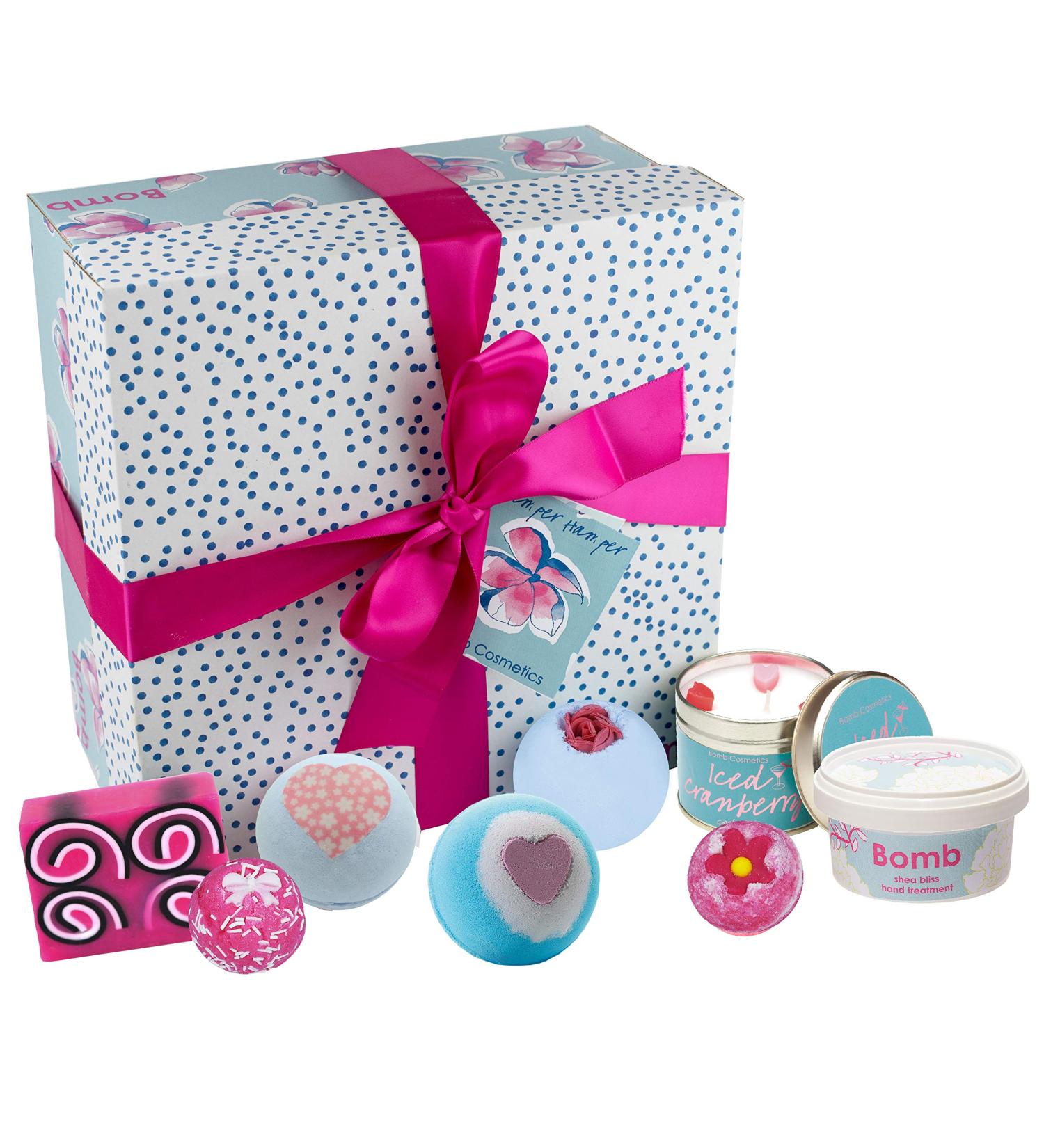 Bomb Cosmetics Pamper Hamper Handmade Bath Body & Home Fragrance Supersize Gift Pack in Reusable Box Contains 8-Pieces 720g Pamper Hamper 1 count (Pack of 1) - Buy Online on SooperMarket.com